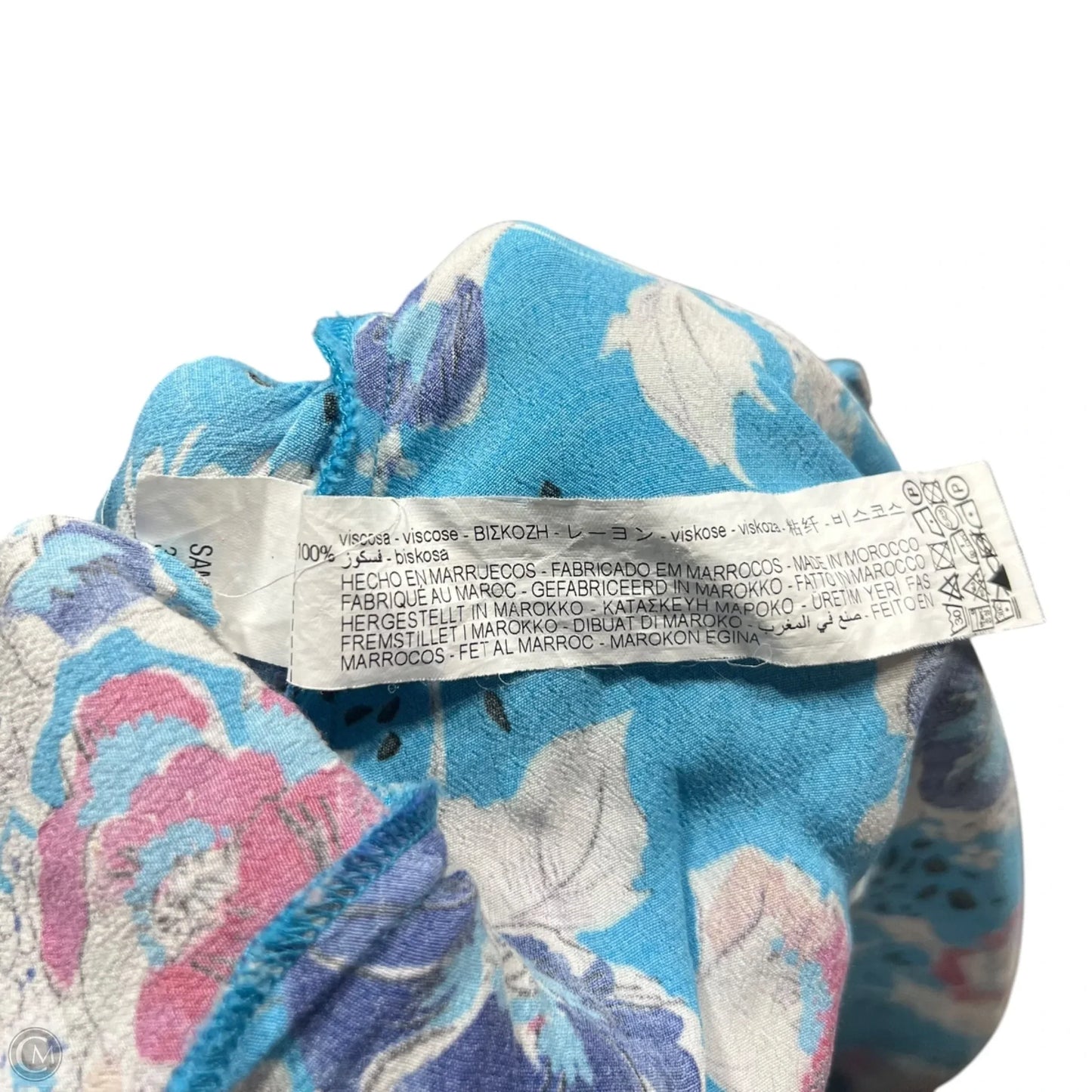 Dress Casual Maxi By Zara In Blue & Pink, Size: Xxl