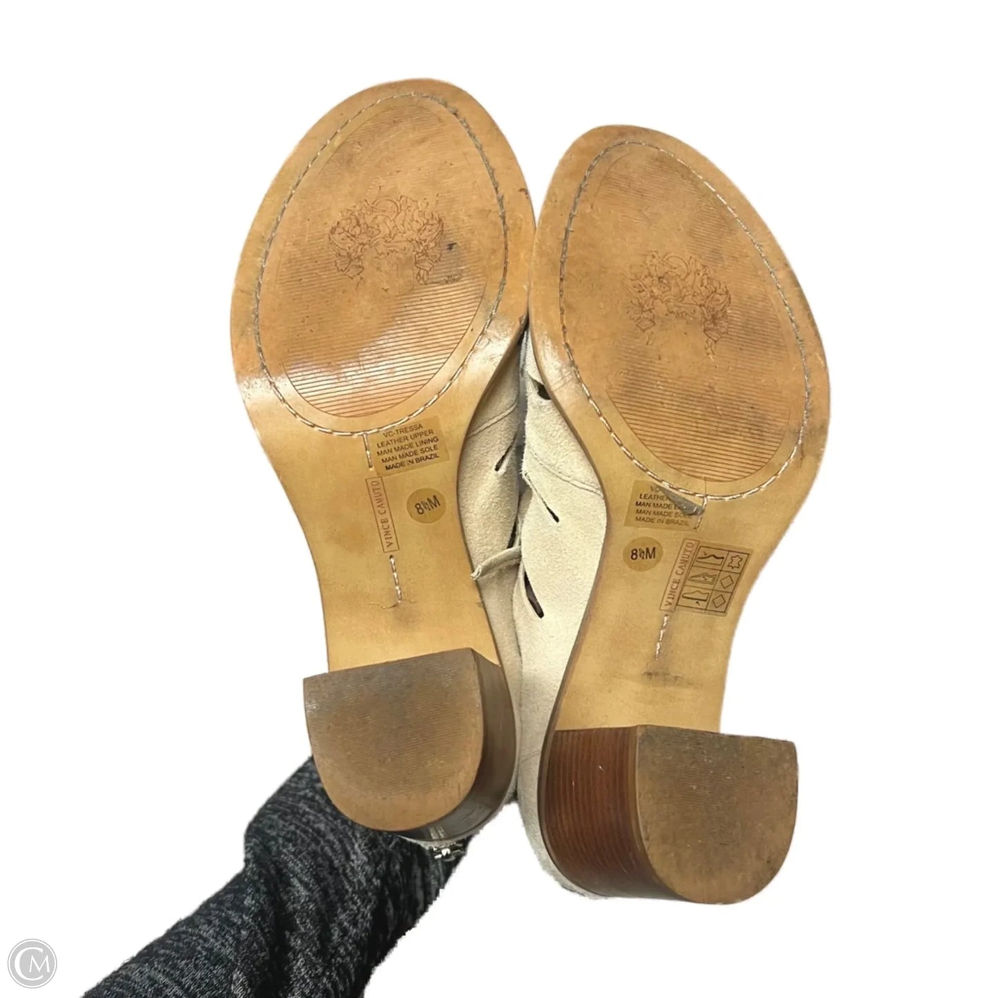 Sandals Heels Block By Vince Camuto In Beige, Size: 8.5