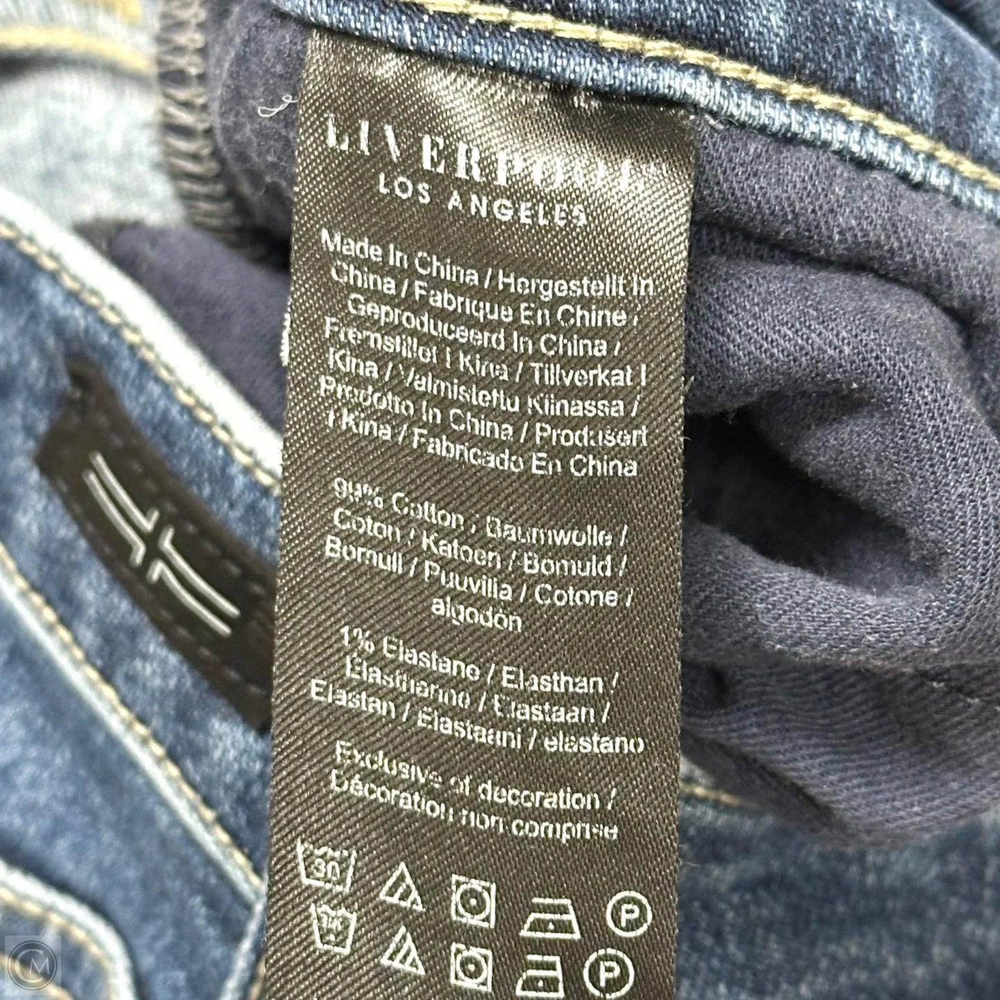 Jeans Straight By Liverpool In Blue, Size: 14