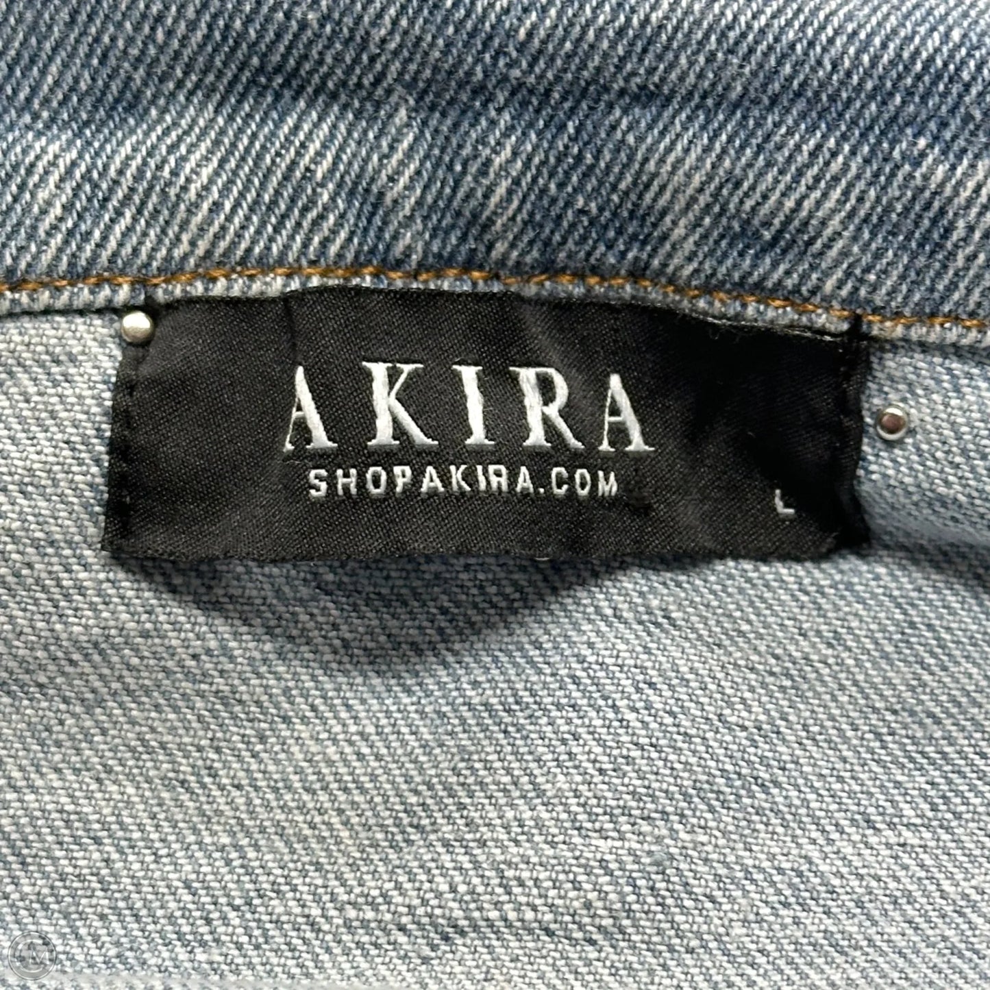Jacket Denim By Akira In Blue, Size: L