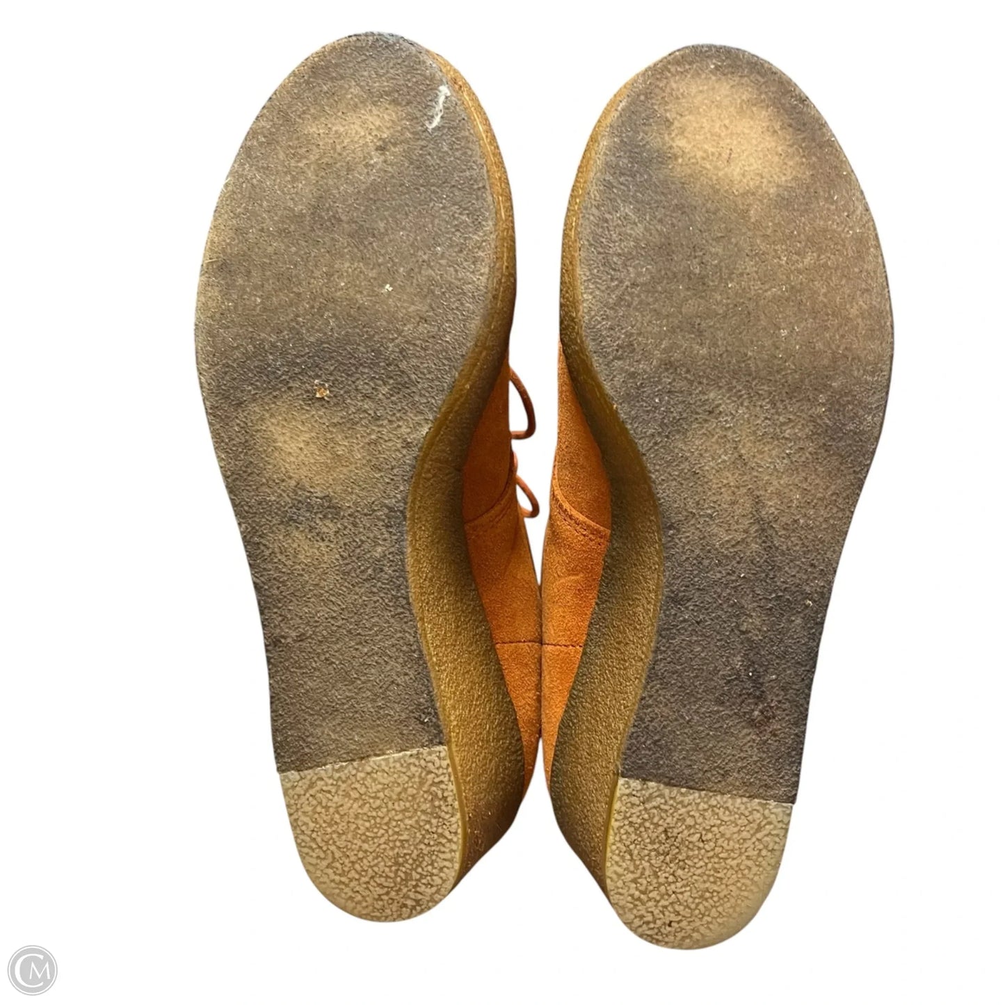 Boots Ankle Heels By Clarks In Orange, Size: 8.5
