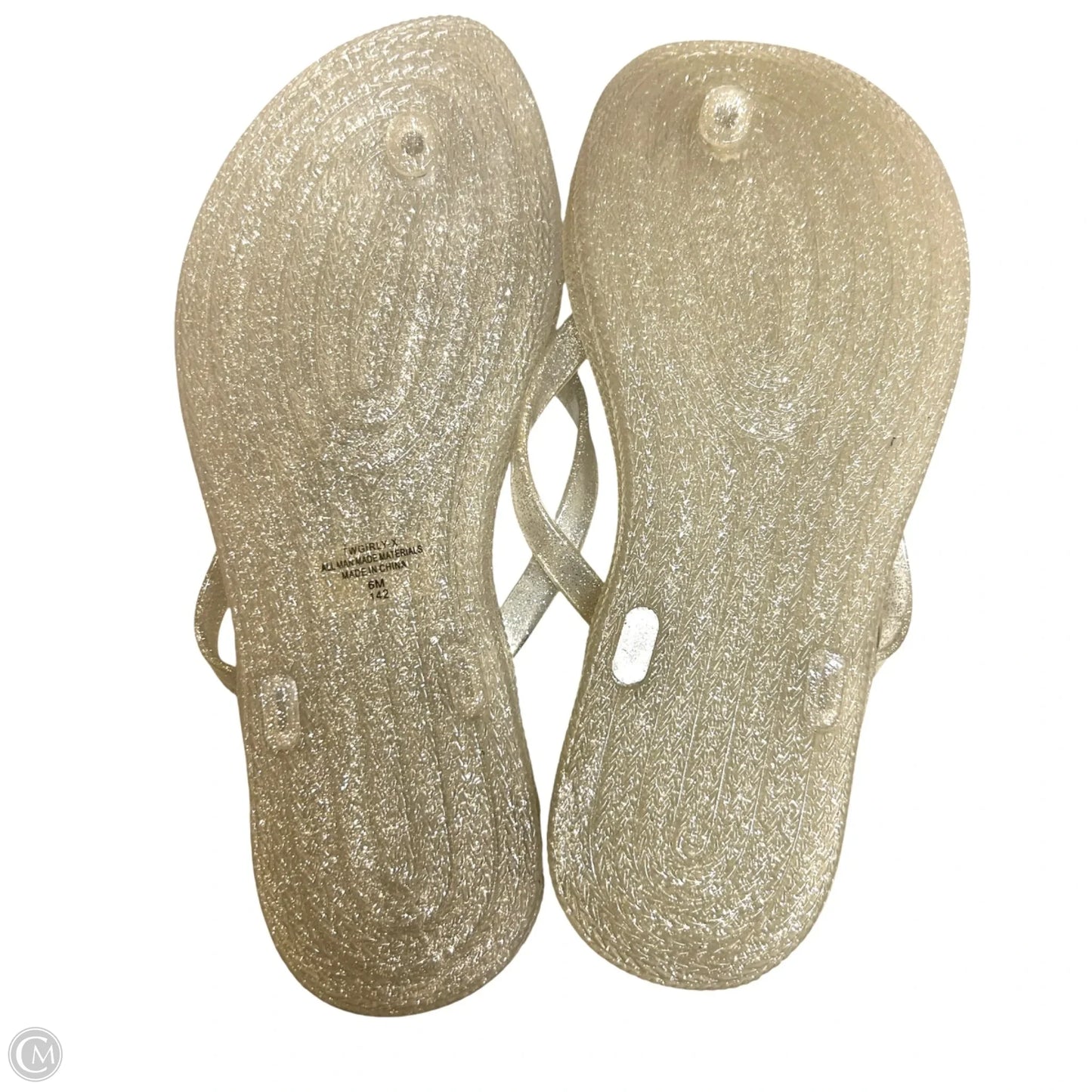 Sandals Flip Flops By Tommy Hilfiger In Grey, Size: 6