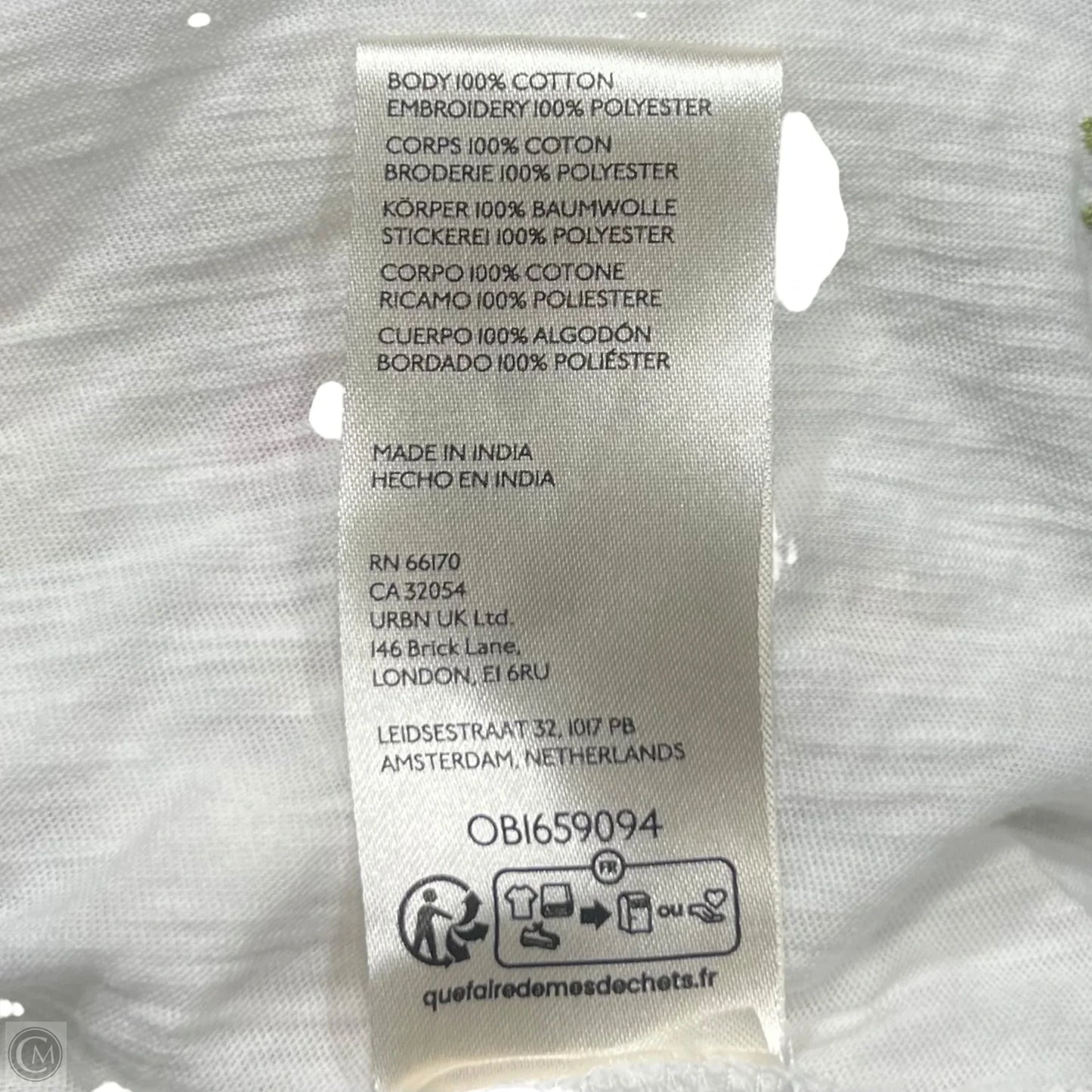 Top Sleeveless By Anthropologie In Green & White, Size: L