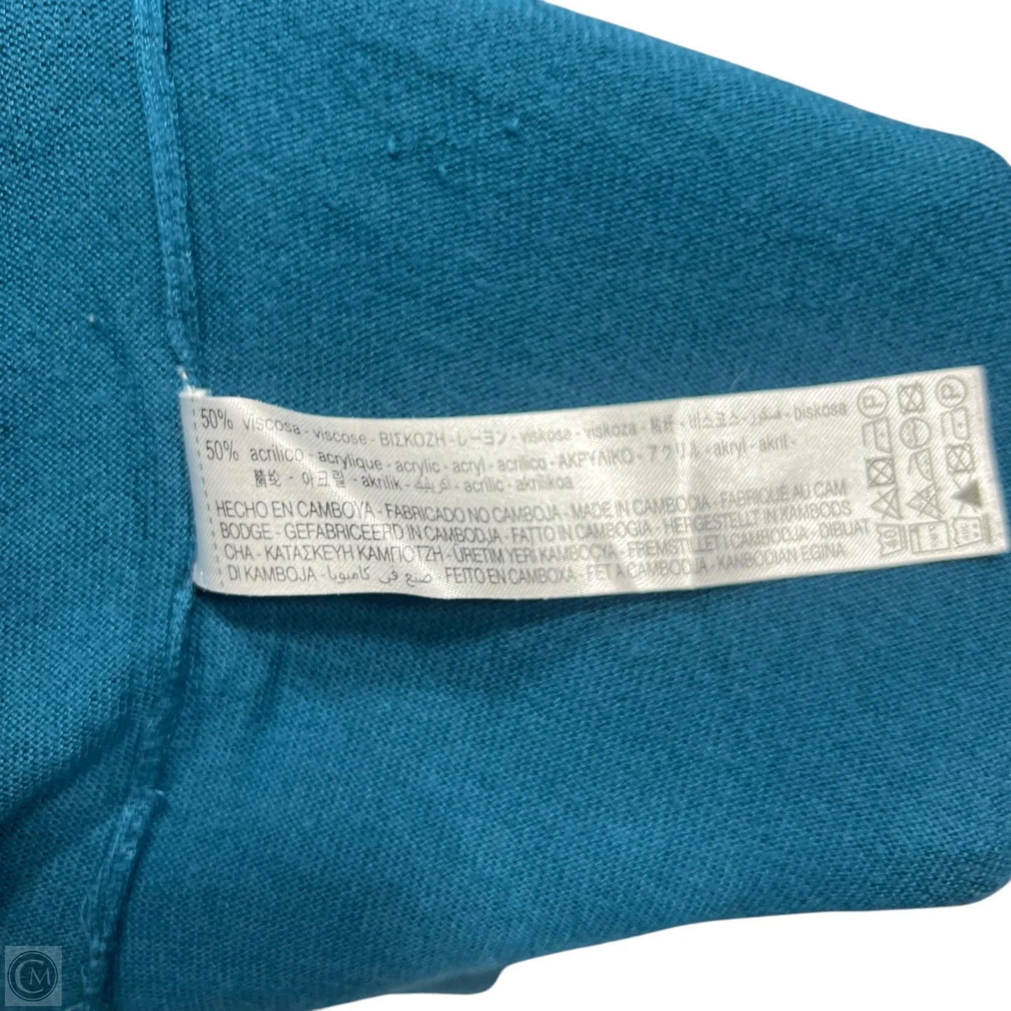Top Long Sleeve By Zara In Blue, Size: S