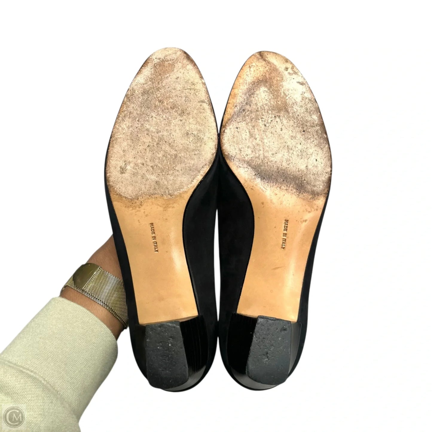 Shoes Luxury Designer By Salvatore Ferragamo In Black, Size: 7