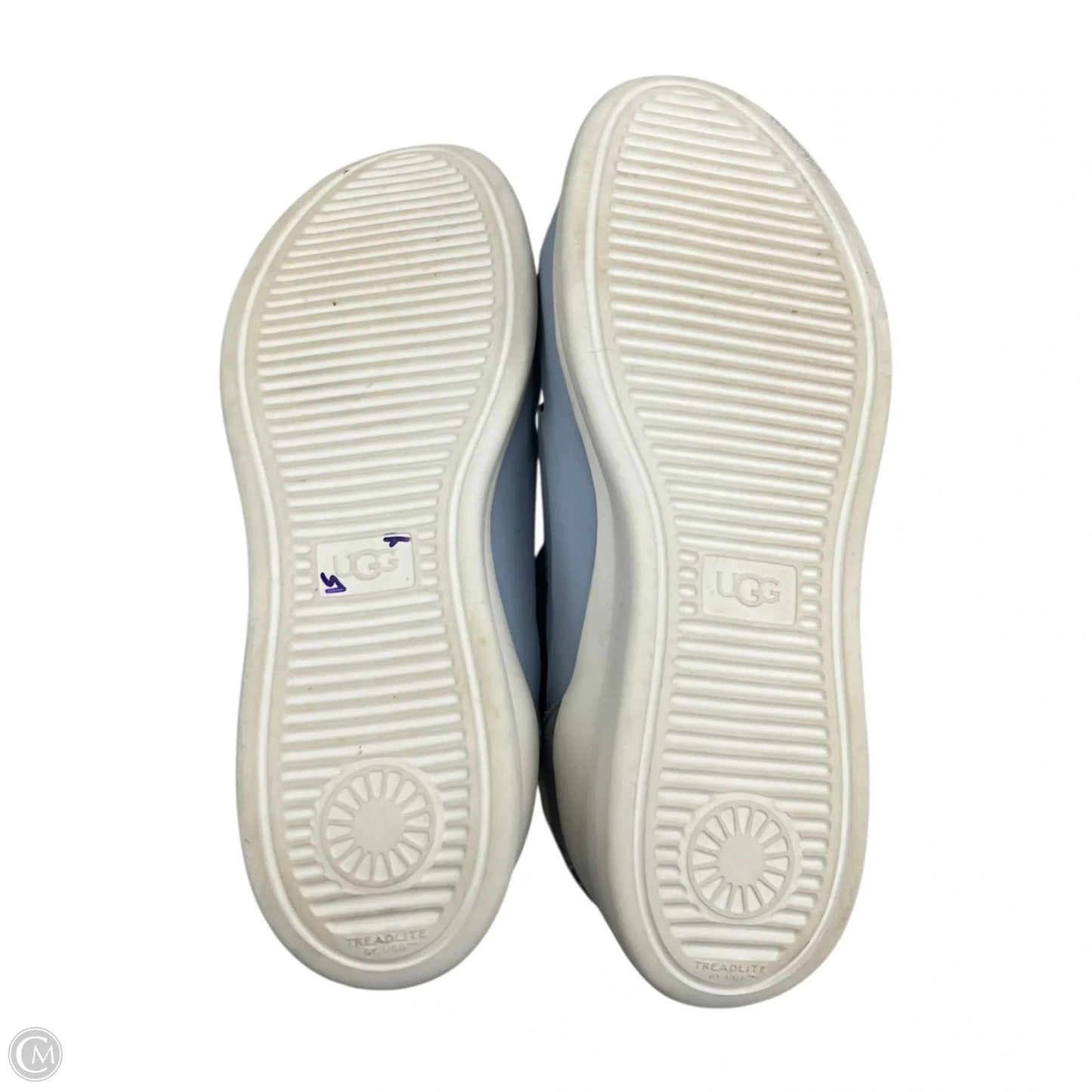 Shoes Designer By Ugg In Blue & White, Size: 9