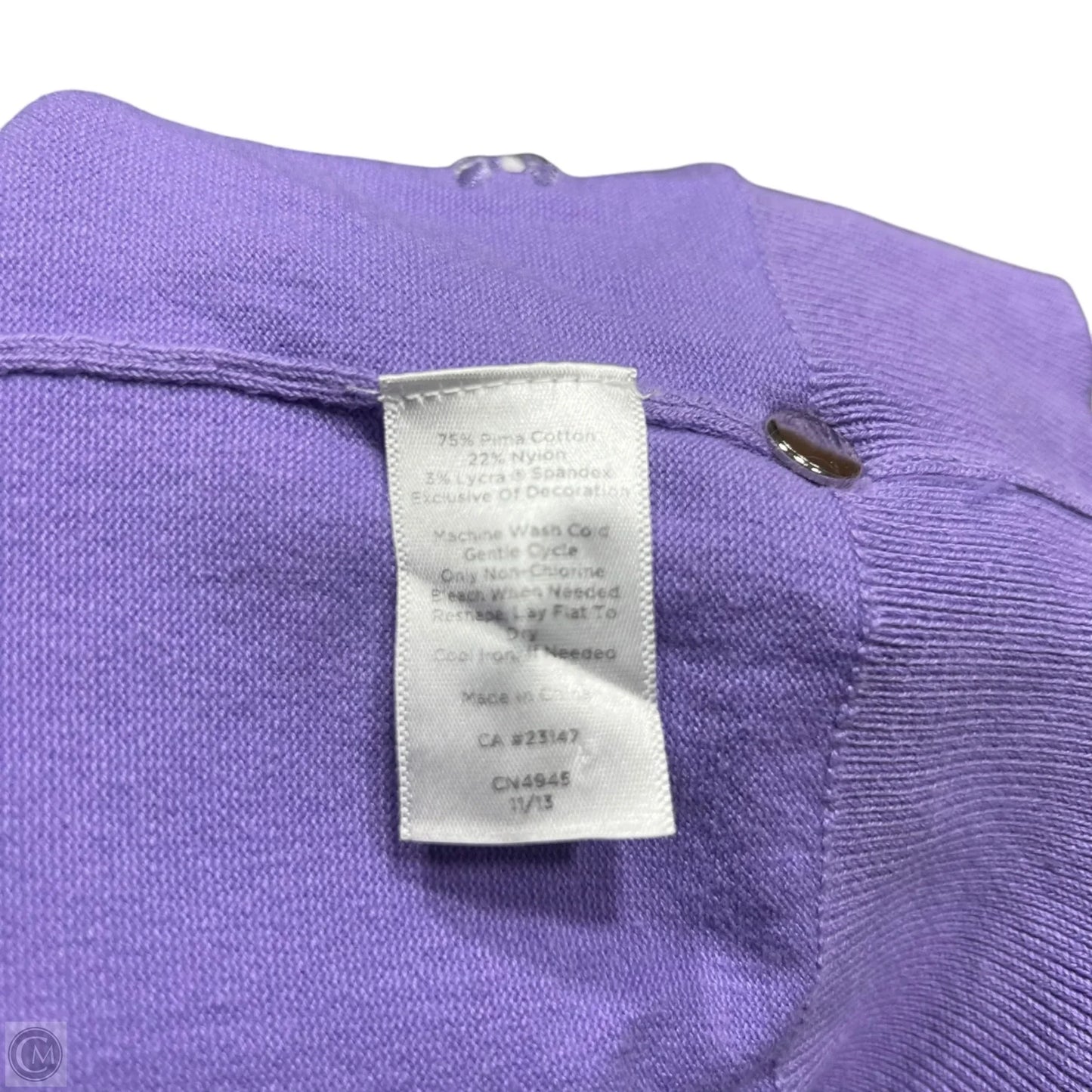 Cardigan By Talbots In Purple, Size: L