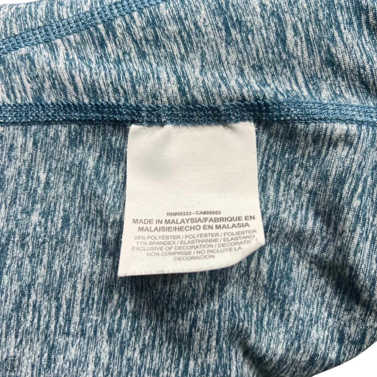 Athletic Jacket By Nike In Blue & Grey, Size: M