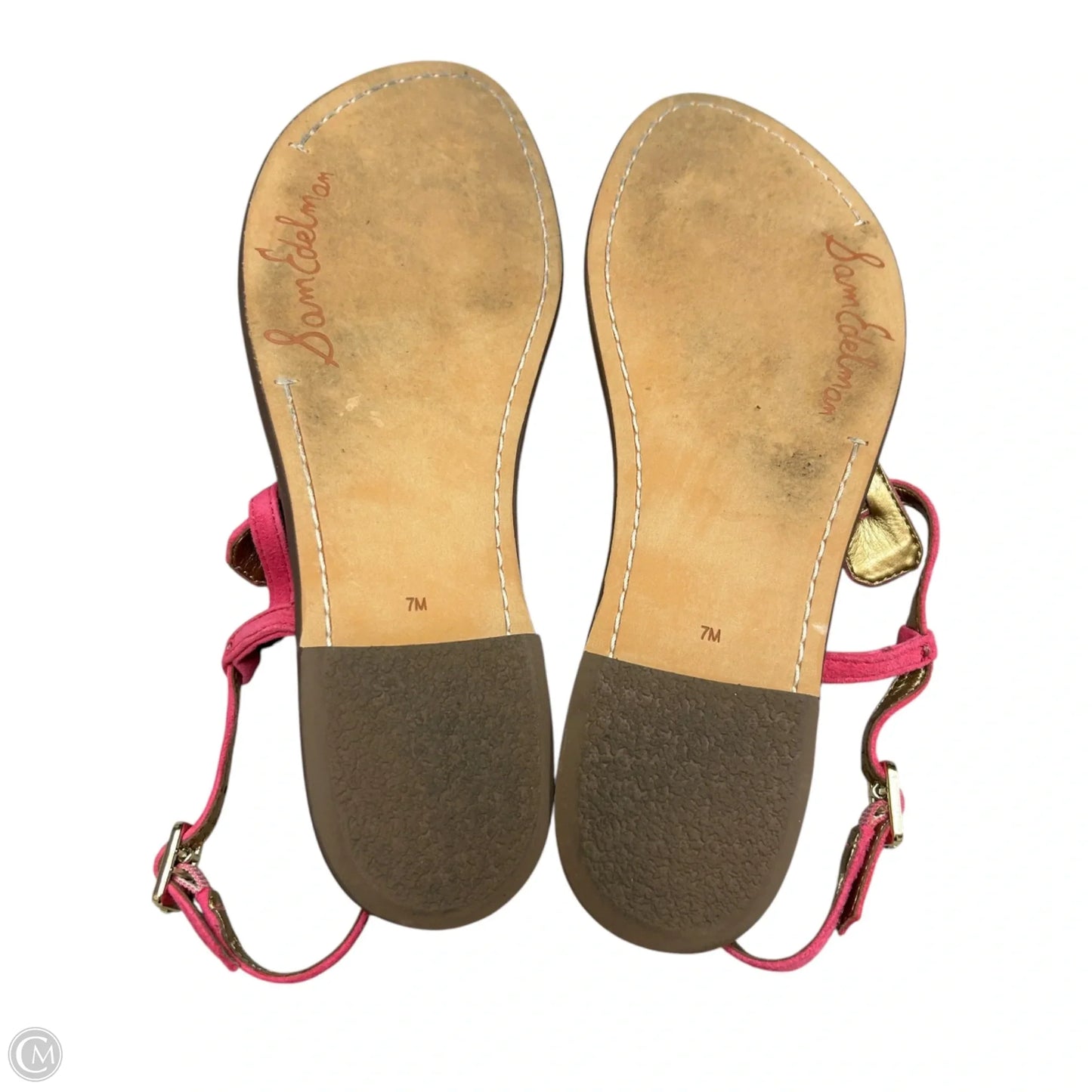 Sandals Flats By Sam Edelman In Brown & Pink, Size: 7