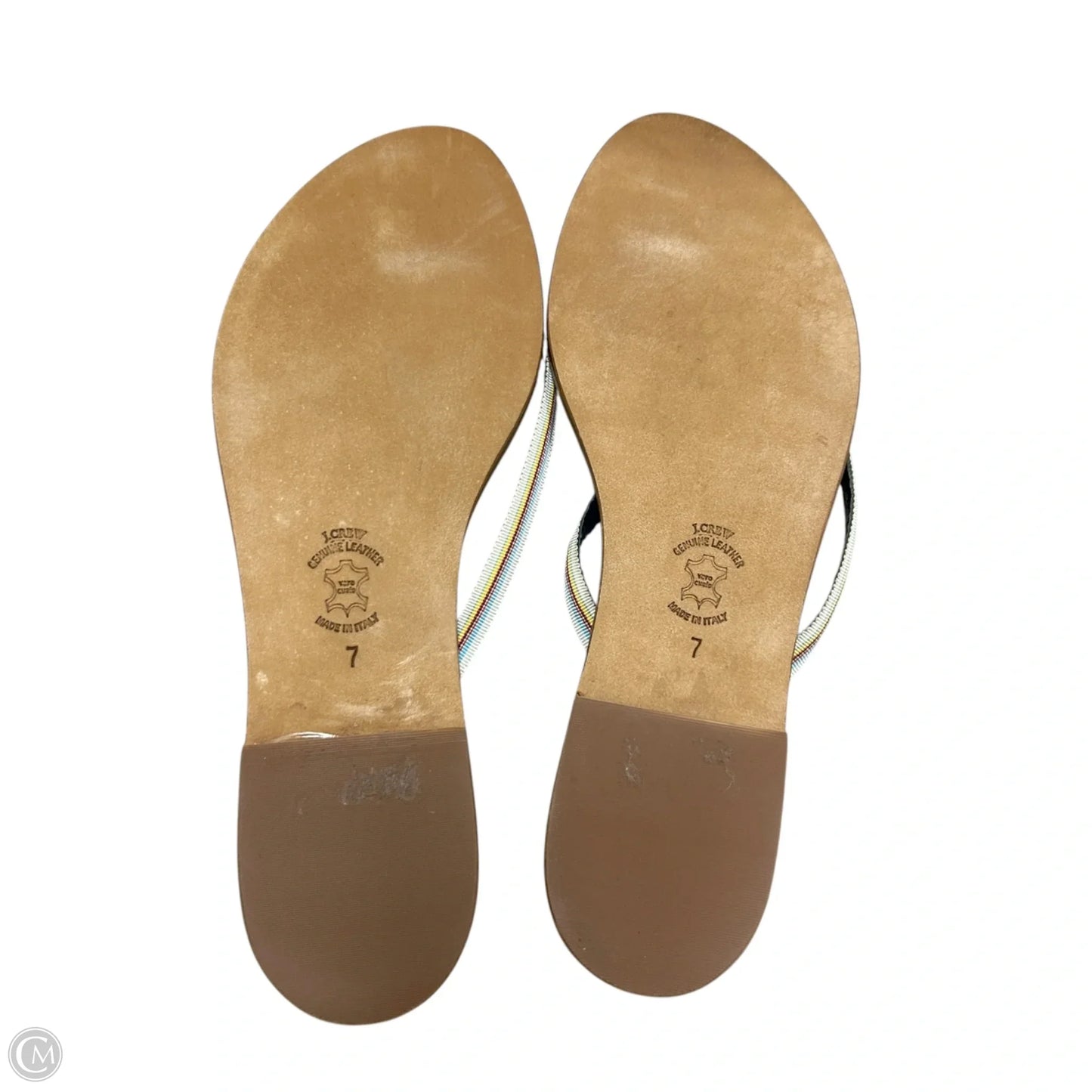 Sandals Flip Flops By J. Crew In Blue & Red & White, Size: 7