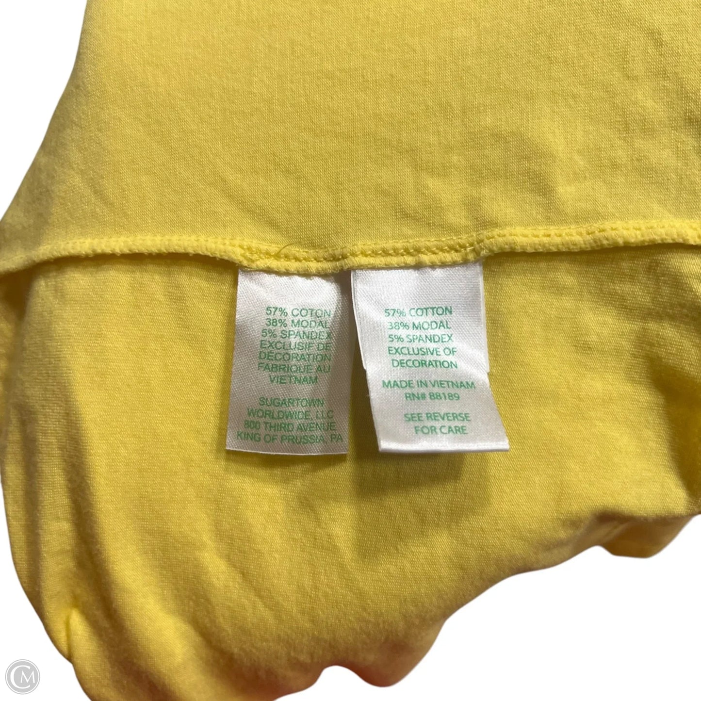 Top Sleeveless Designer By Lilly Pulitzer In Yellow, Size: Xl