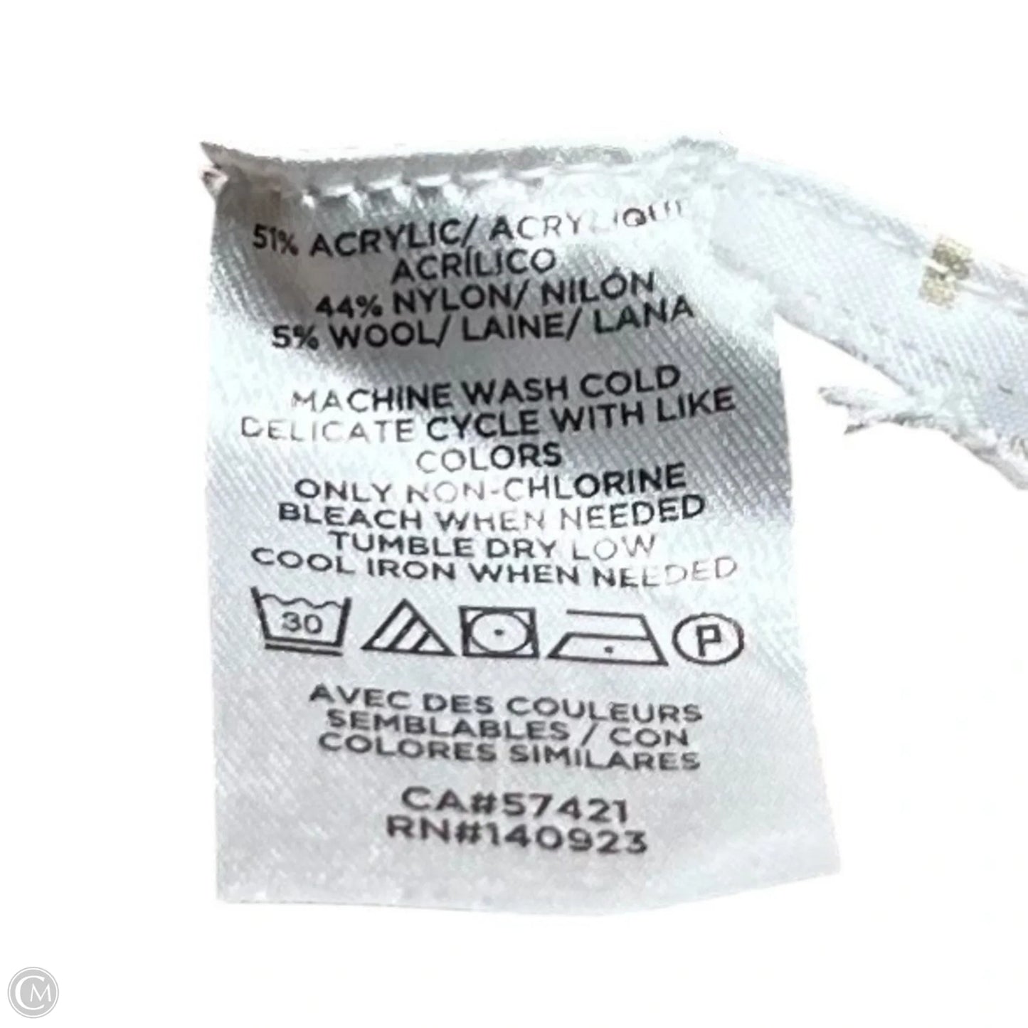 Sweater By Ann Taylor In Green & Yellow, Size: L