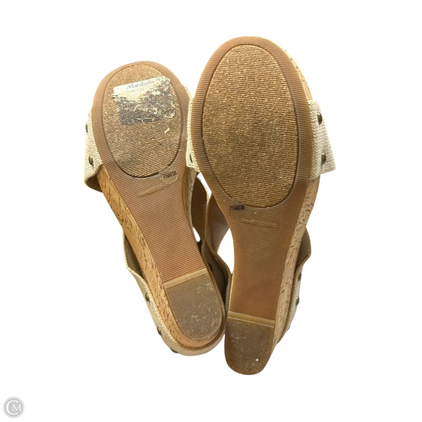 Shoes Heels Wedge By Lucky Brand In Beige, Size: 7.5