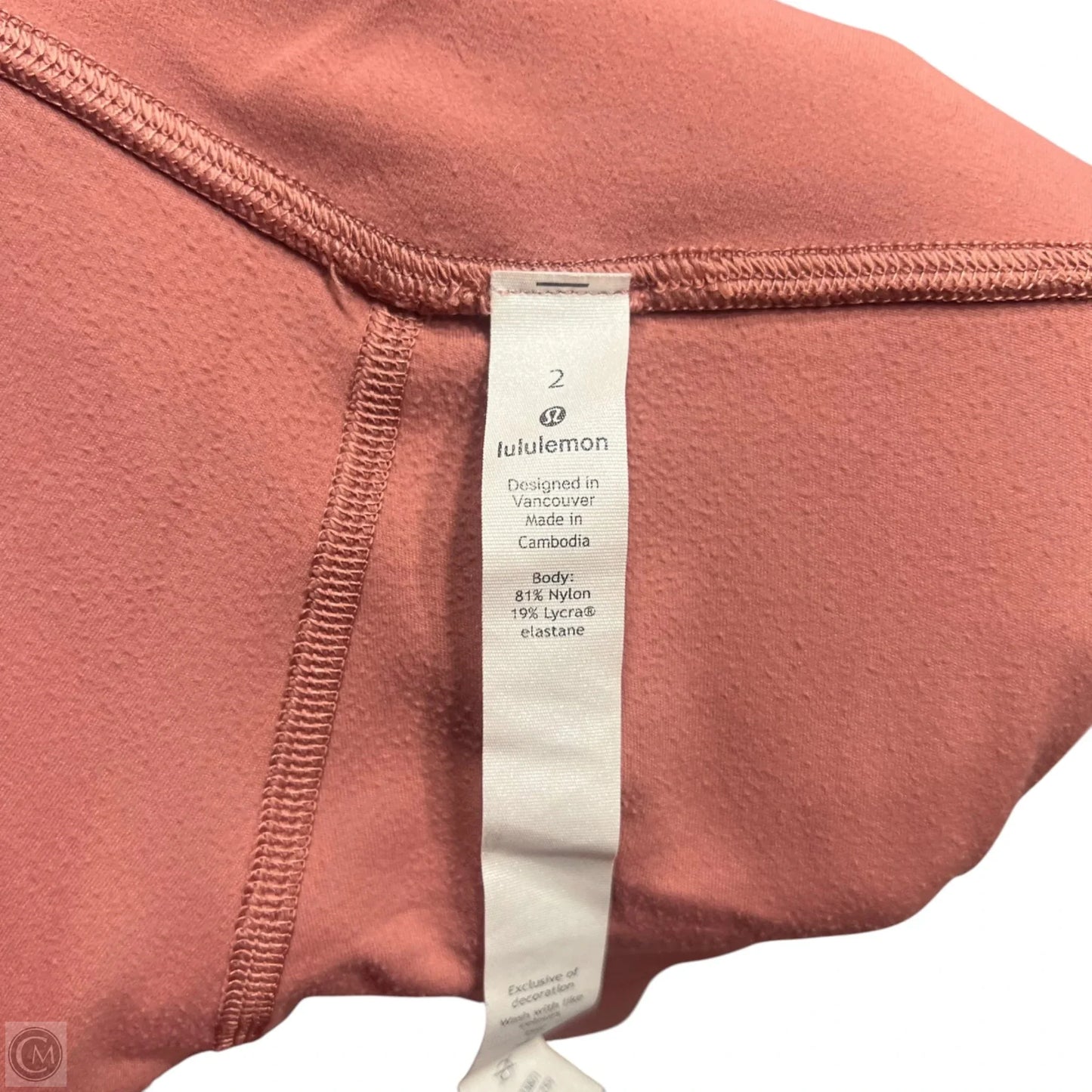 Athletic Leggings By Lululemon In Pink, Size: 2