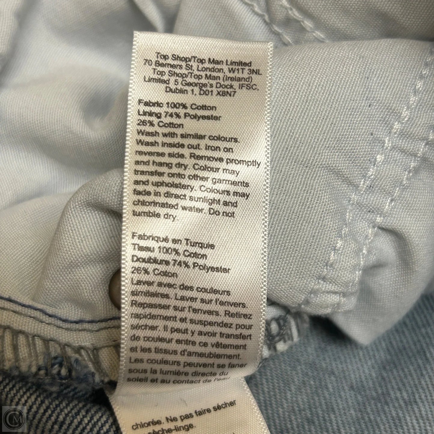 Jeans Straight By Topshop In Blue Denim, Size: 18
