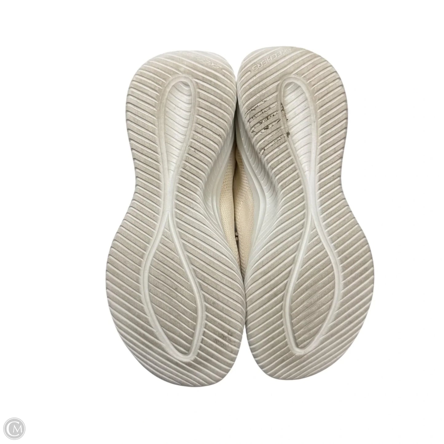 Shoes Athletic By Skechers In Cream & White, Size: 7