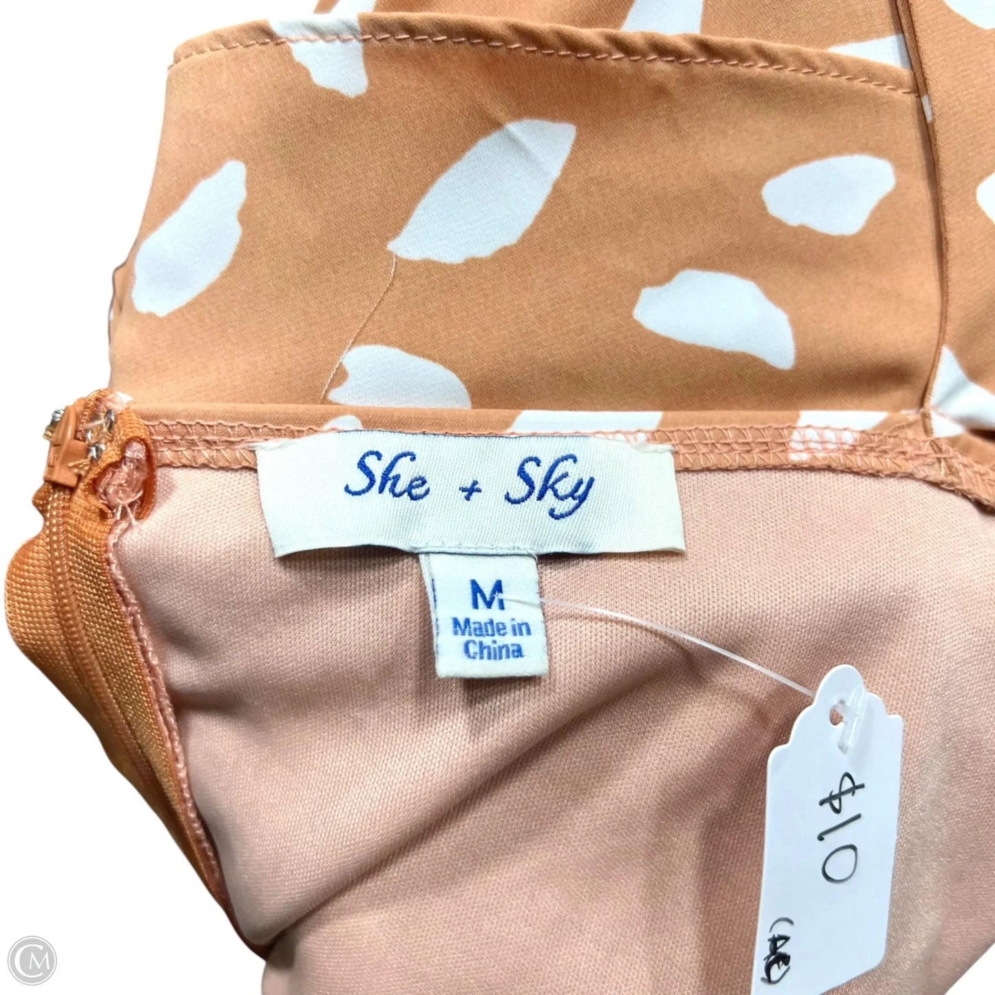Romper By She + Sky In Orange, Size: M