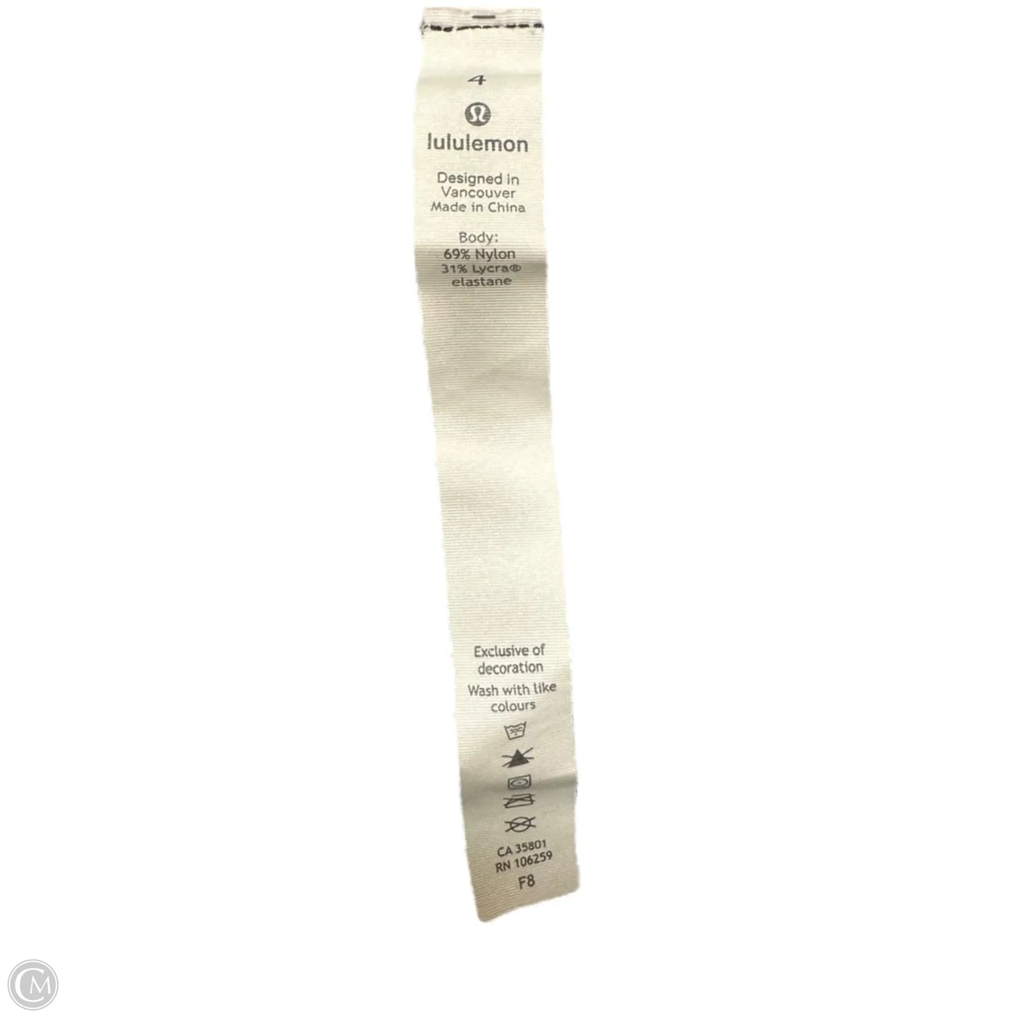 Athletic Leggings By Lululemon In Black & White, Size: 4