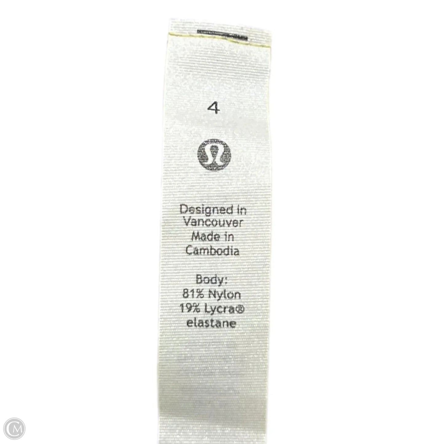 Athletic Leggings By Lululemon In Yellow, Size: 4