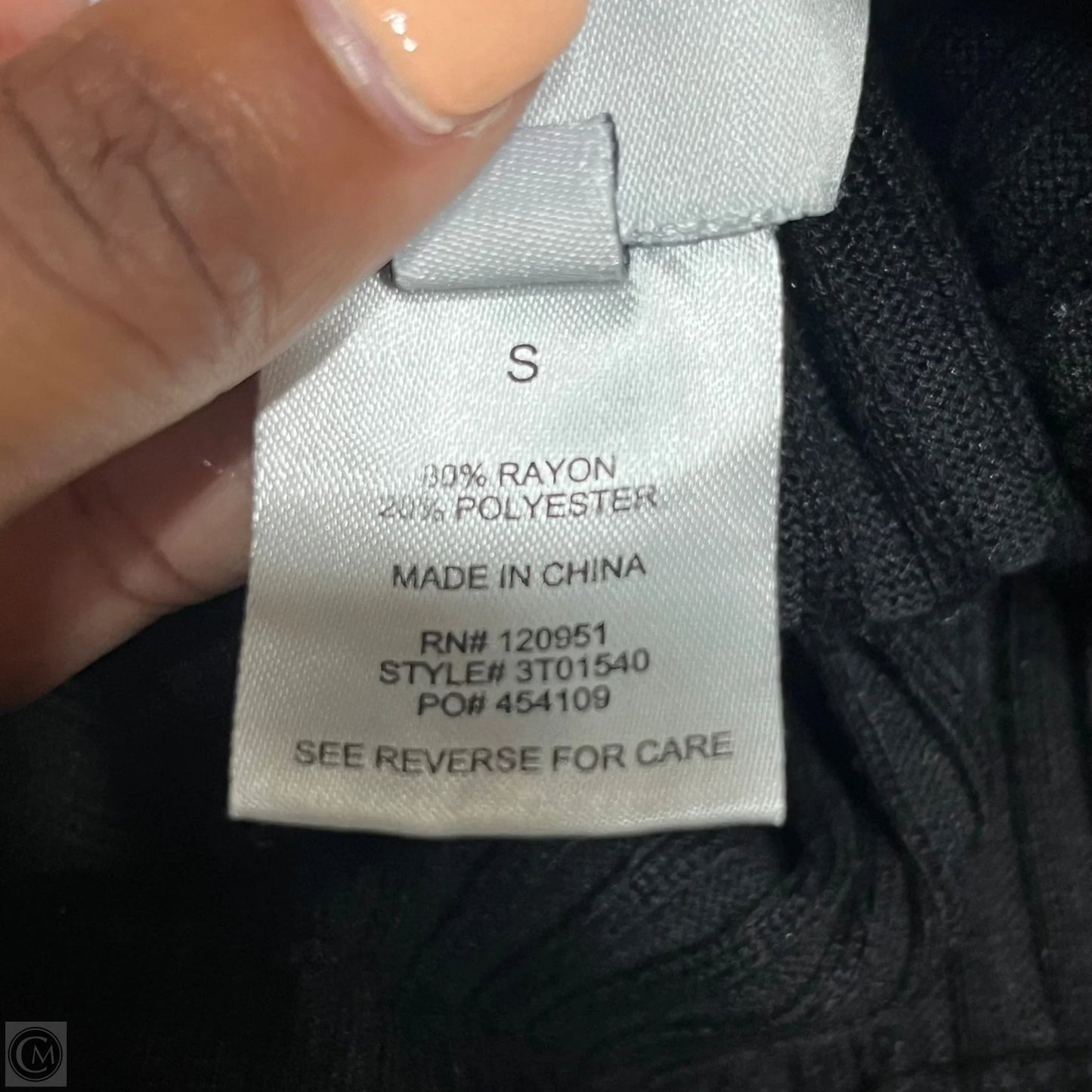 Pants Set 2pc By Pink Rose In Black, Size: S