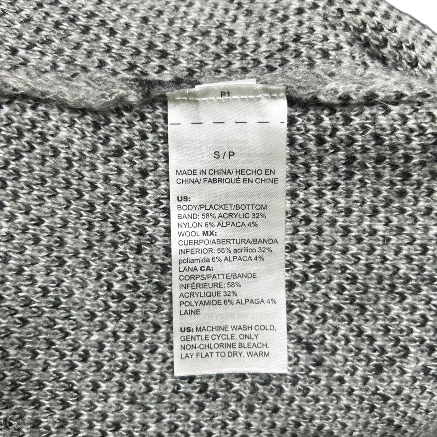 Sweater Cardigan By White House Black Market In Black & Grey, Size: S