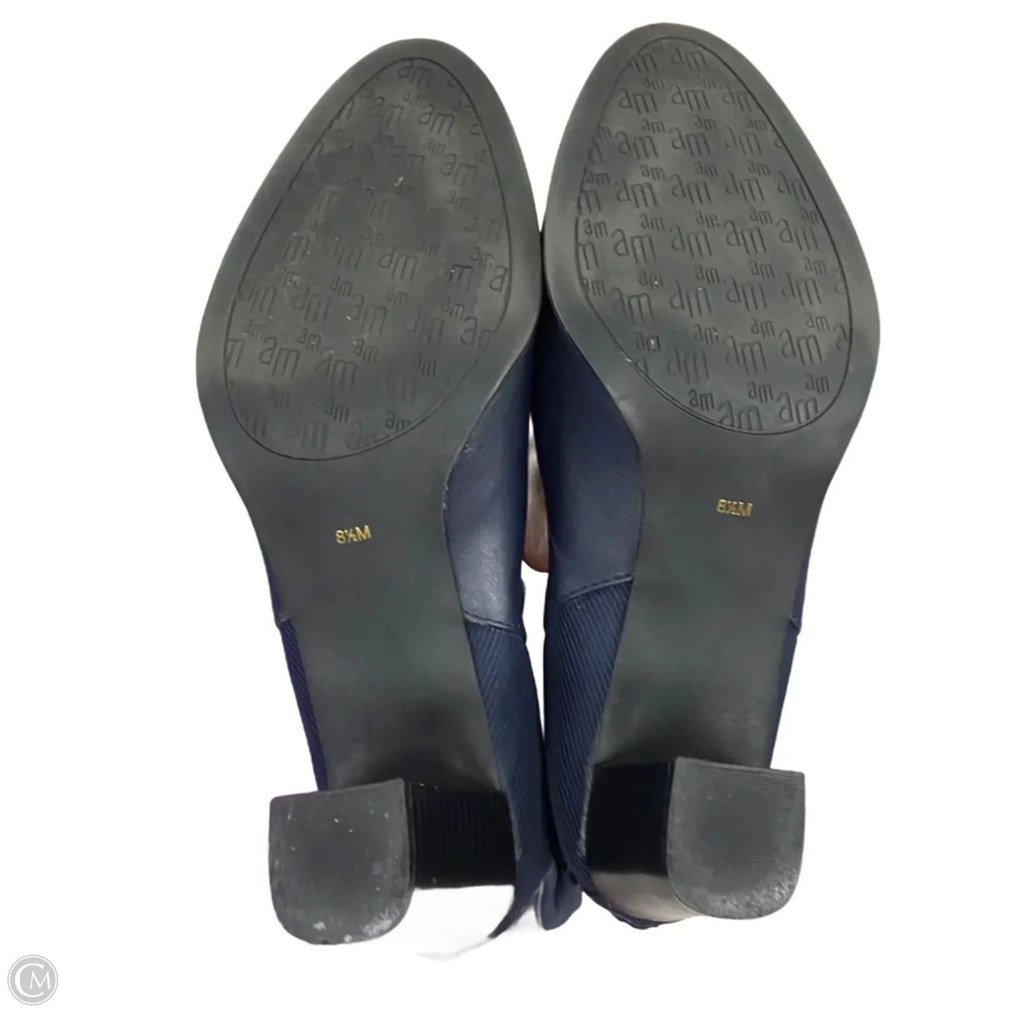 Boots Knee Heels By Ann Marino In Blue, Size: 8.5