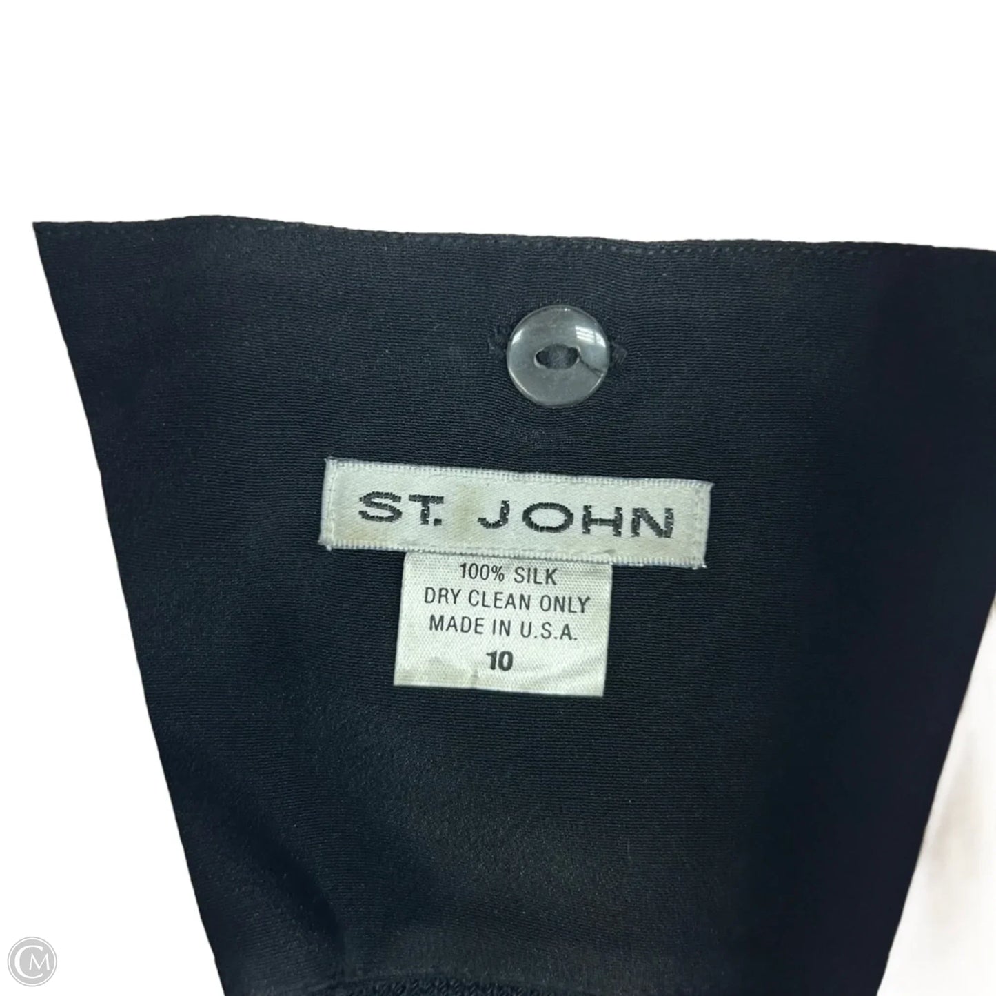 Sweater Cardigan Luxury Designer By St John Collection In Black & Pink, Size: M