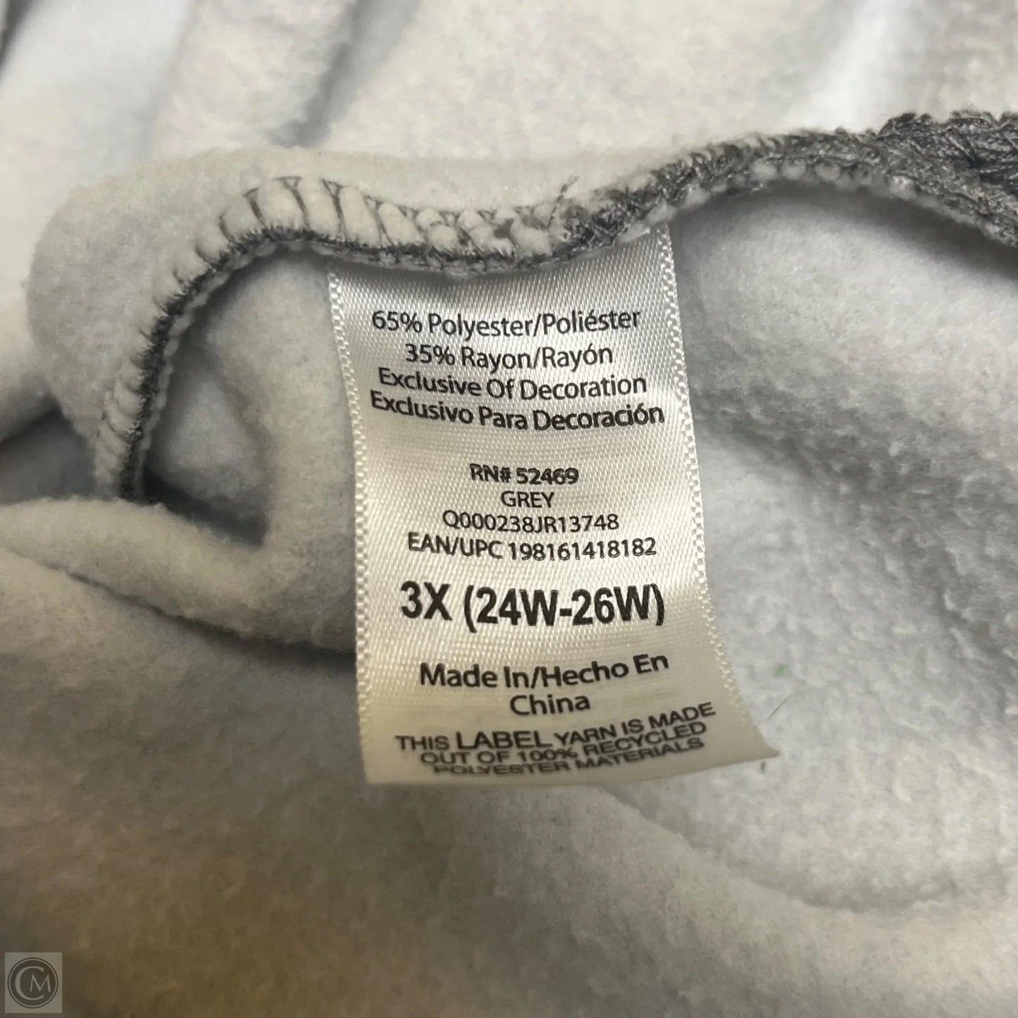 Sweatshirt Crewneck By Terra & Sky In Grey & Red, Size: 3x