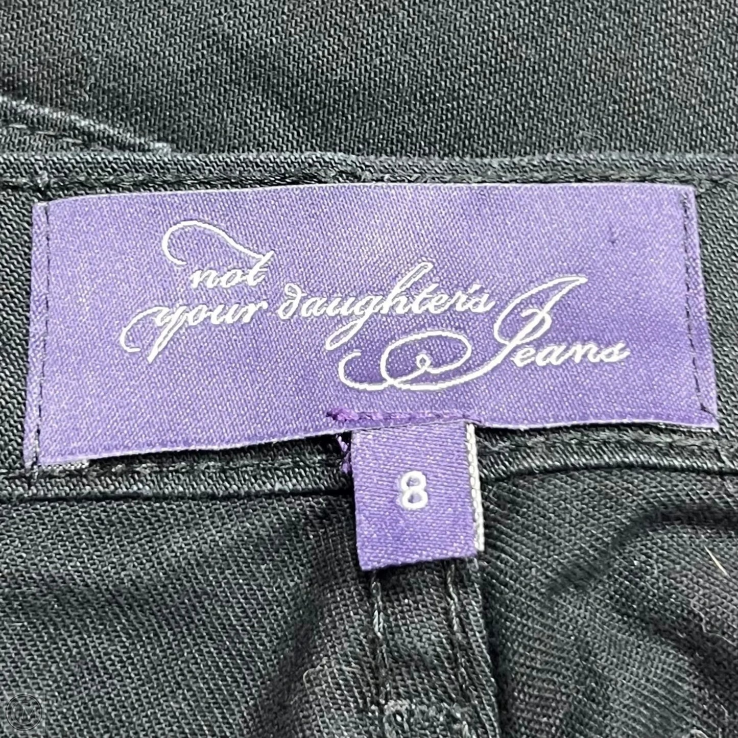 Jeans Flared By Not Your Daughters Jeans In Black Denim, Size: 8