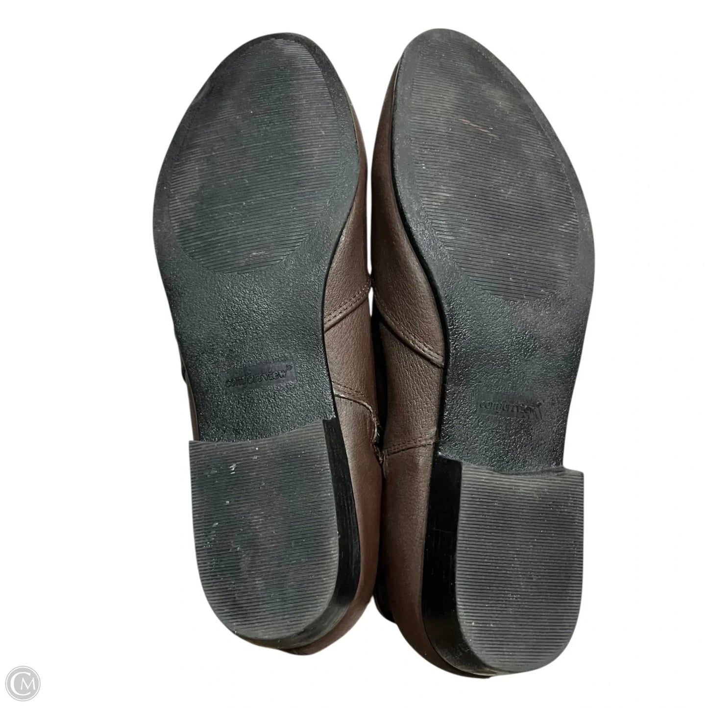 Boots Ankle Heels By Comfortview In Brown, Size: 10