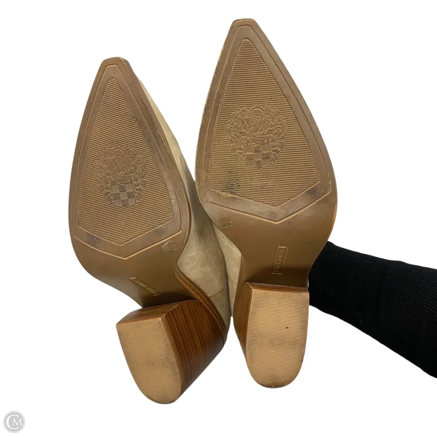 Boots Ankle Heels By Vince Camuto In Tan, Size: 10