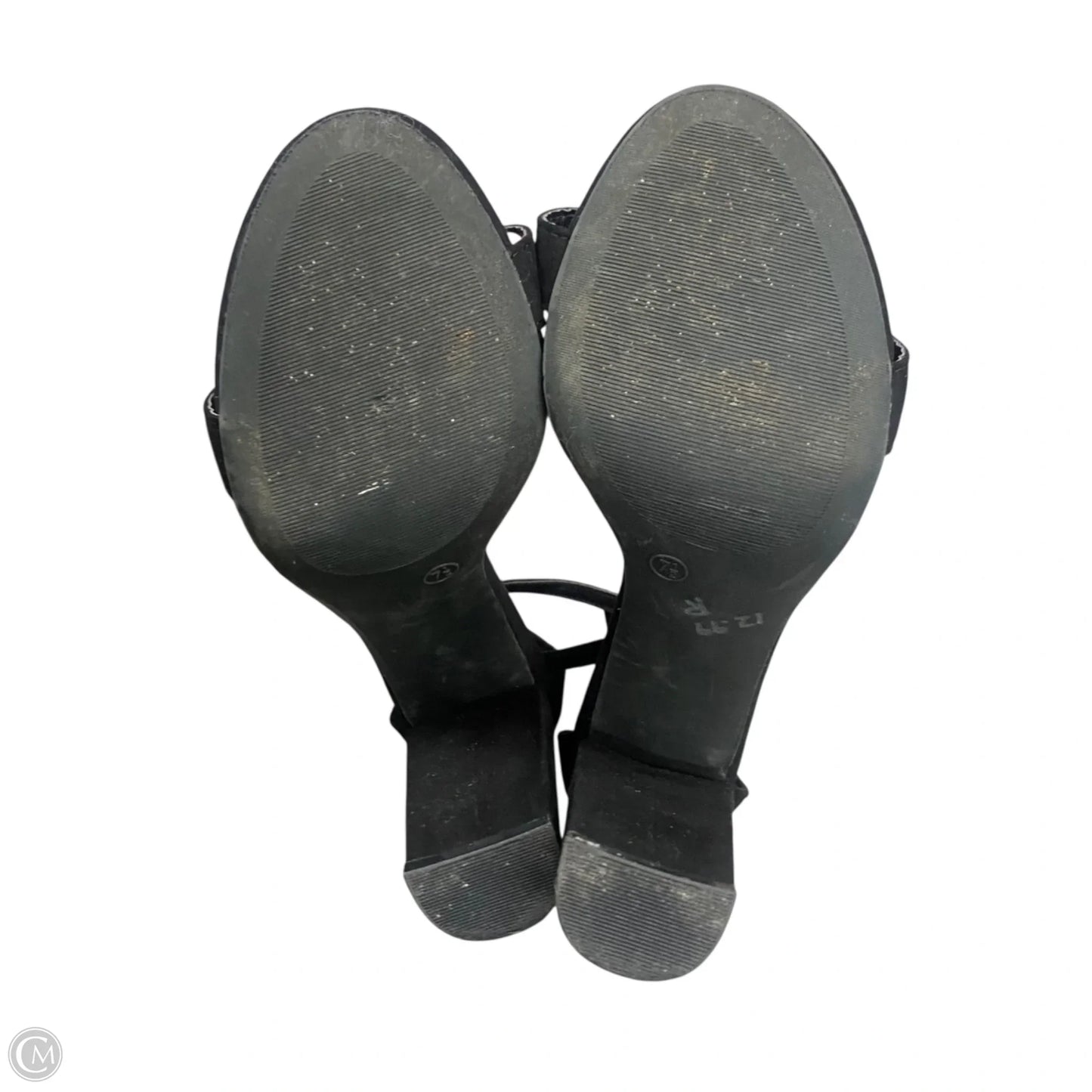 Sandals Heels Block By Lulus In Black, Size: 7.5