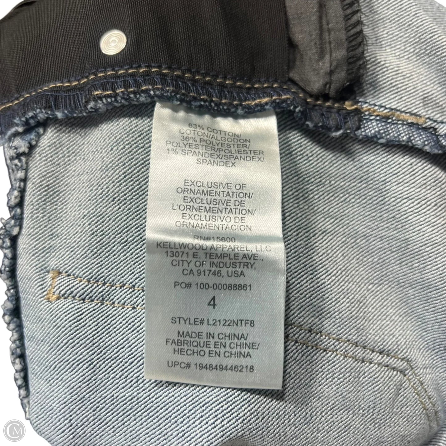 Jeans Straight By Wit & Wisdom In Blue Denim, Size: 4