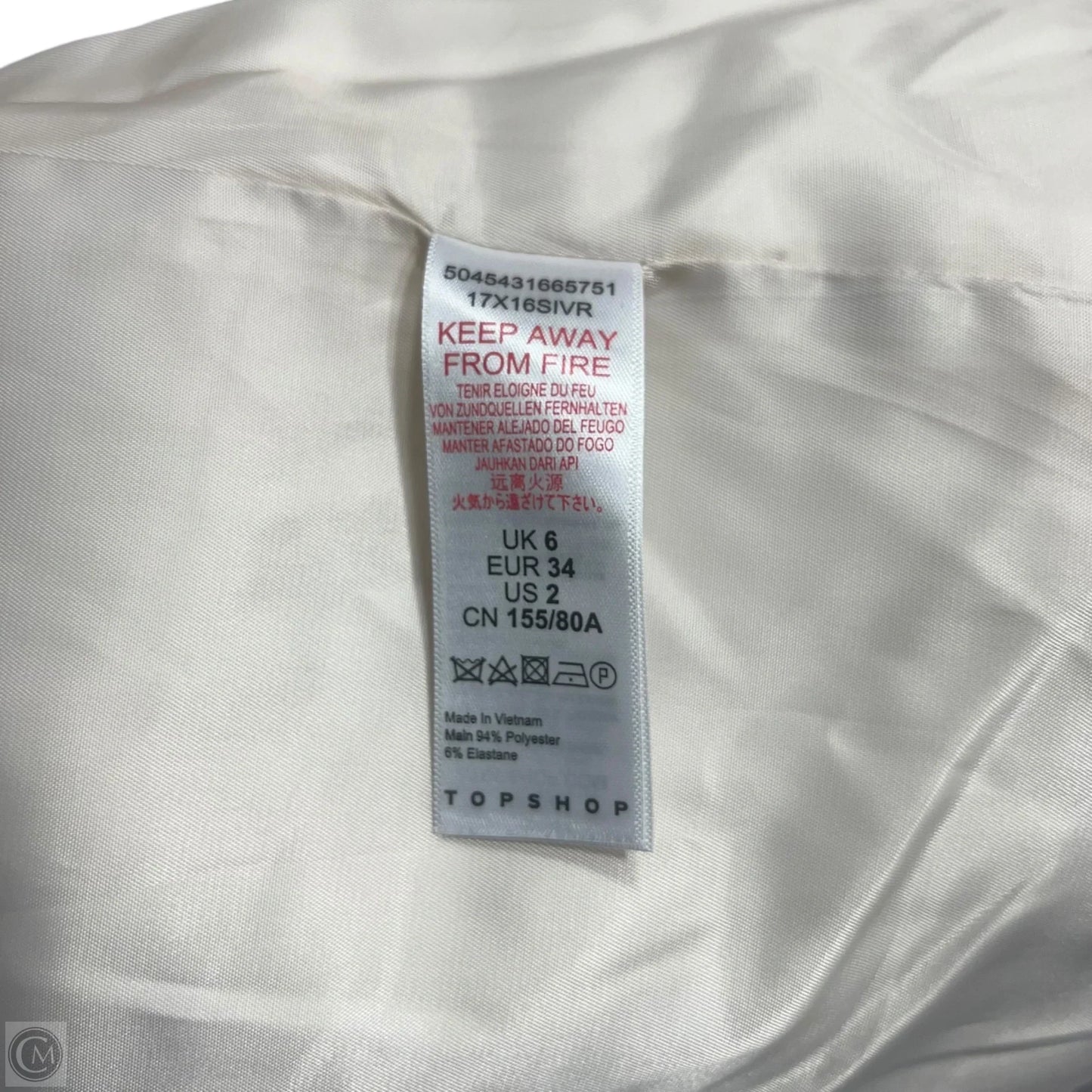 Blazer By Topshop In Cream, Size: Xs