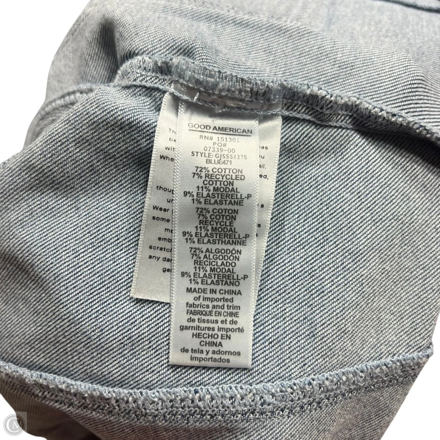Jumpsuit By Good American In Blue Denim, Size: S