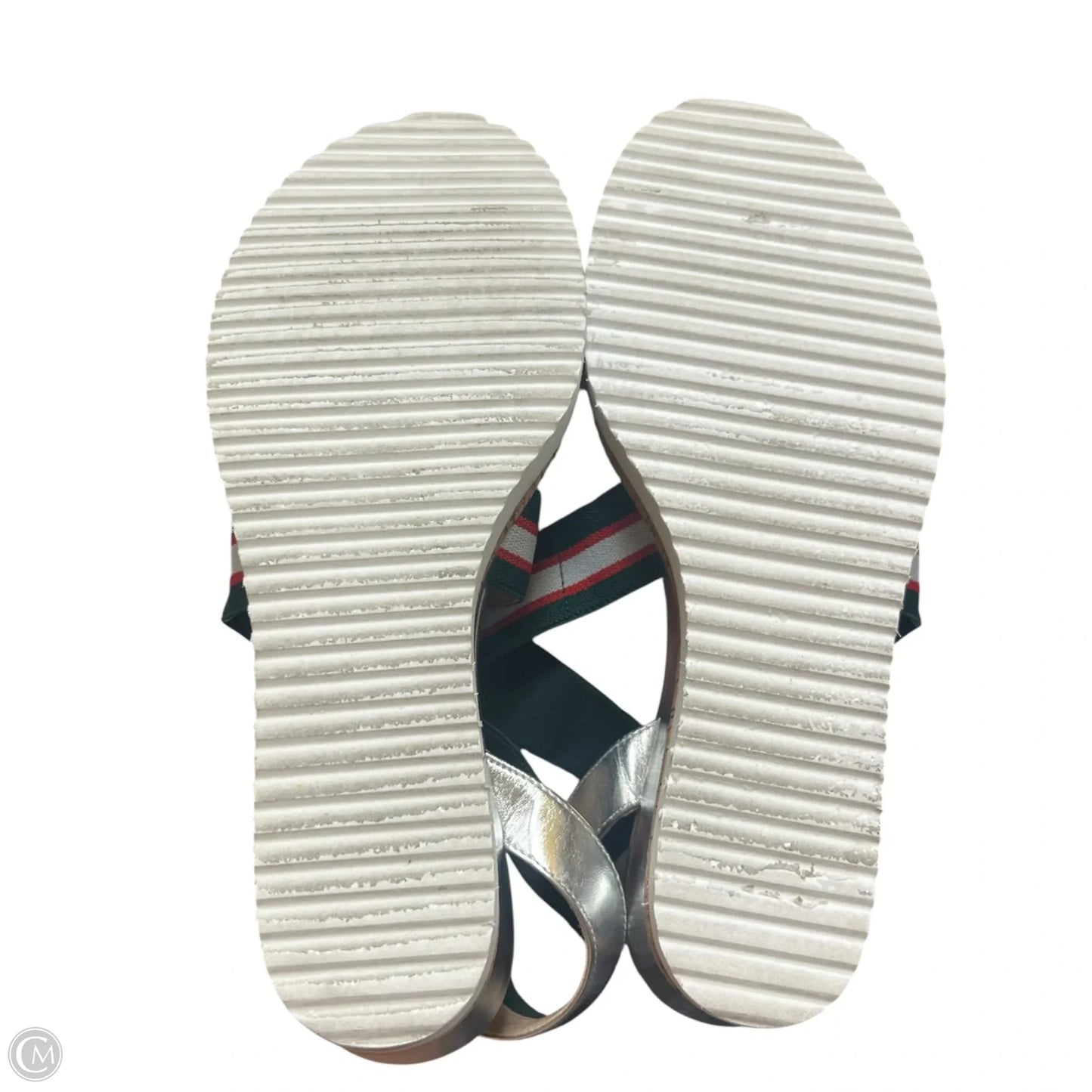 Sandals Heels Wedge By Steve In Silver, Size: 10