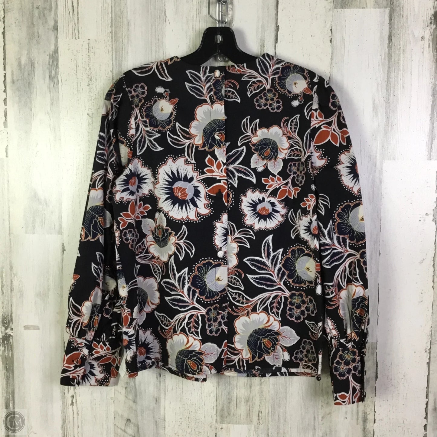 Blouse Long Sleeve By Who What Wear In Black, Size: S