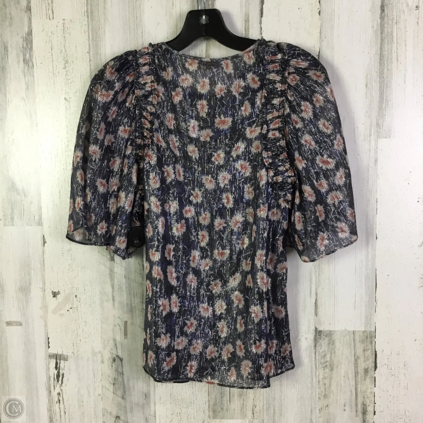 Blouse 3/4 Sleeve By Rebecca Taylor In Multi-colored, Size: S