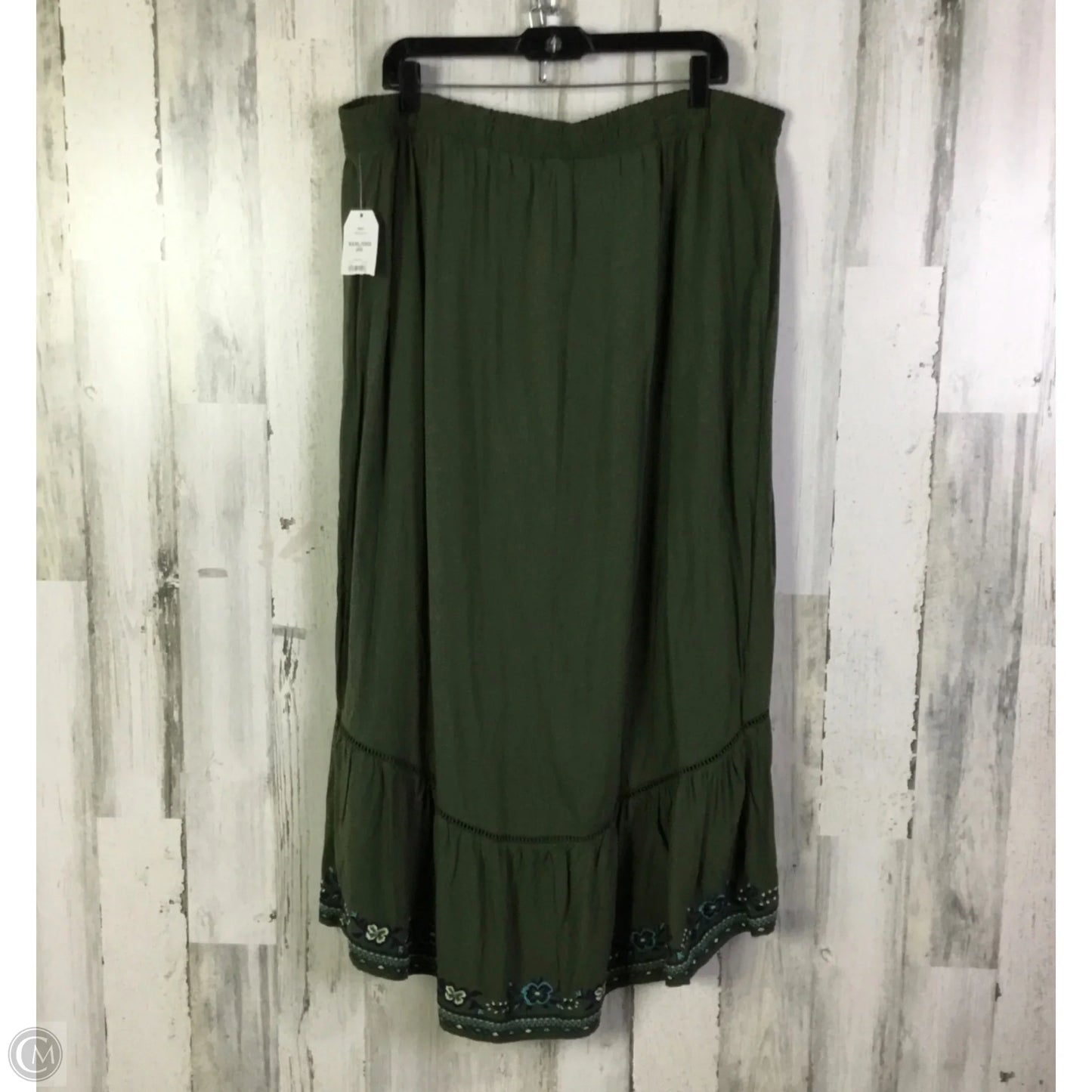Skirt Maxi By Time And Tru In Green, Size: 22