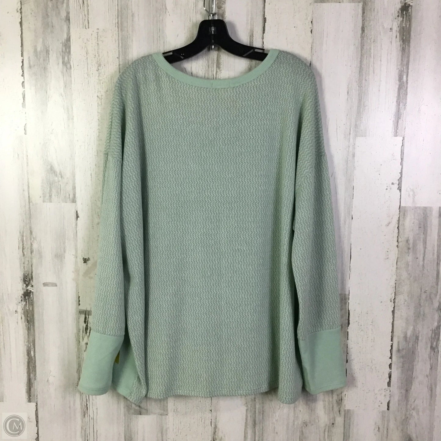 Top Long Sleeve By Bibi In Green, Size: 1x