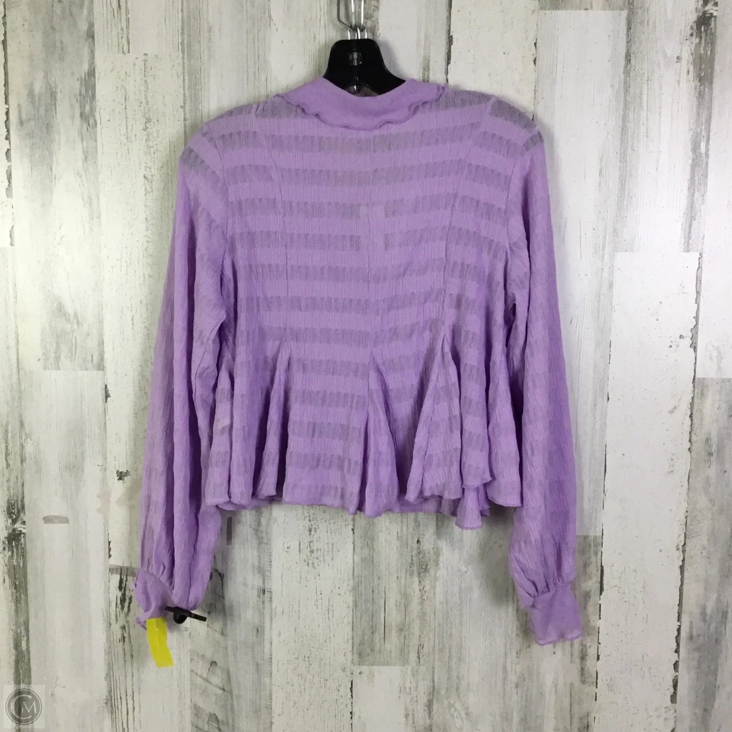Blouse Long Sleeve By Anthropologie In Purple, Size: Xs
