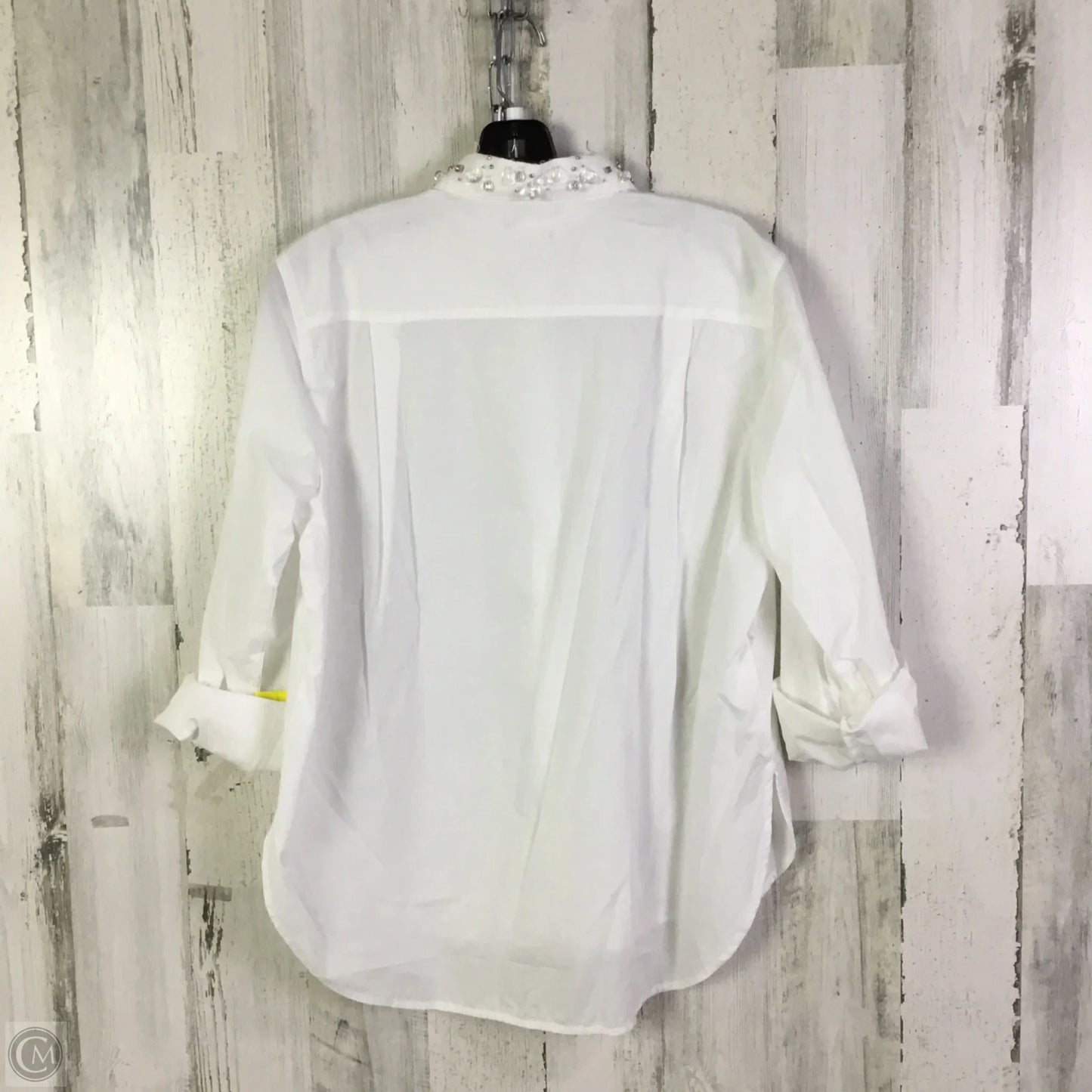 Blouse Long Sleeve By Loft In White, Size: S