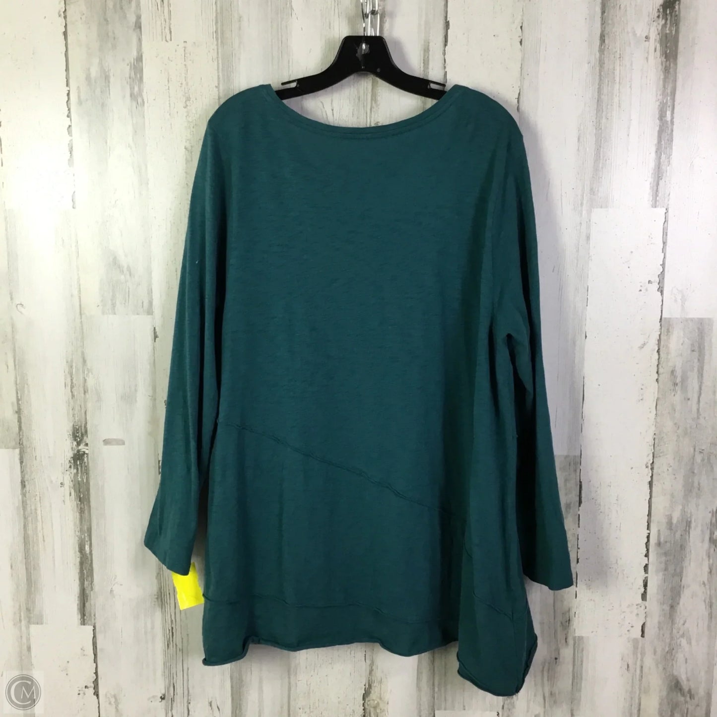 Top Long Sleeve Basic By Soft Surroundings In Teal, Size: 1x