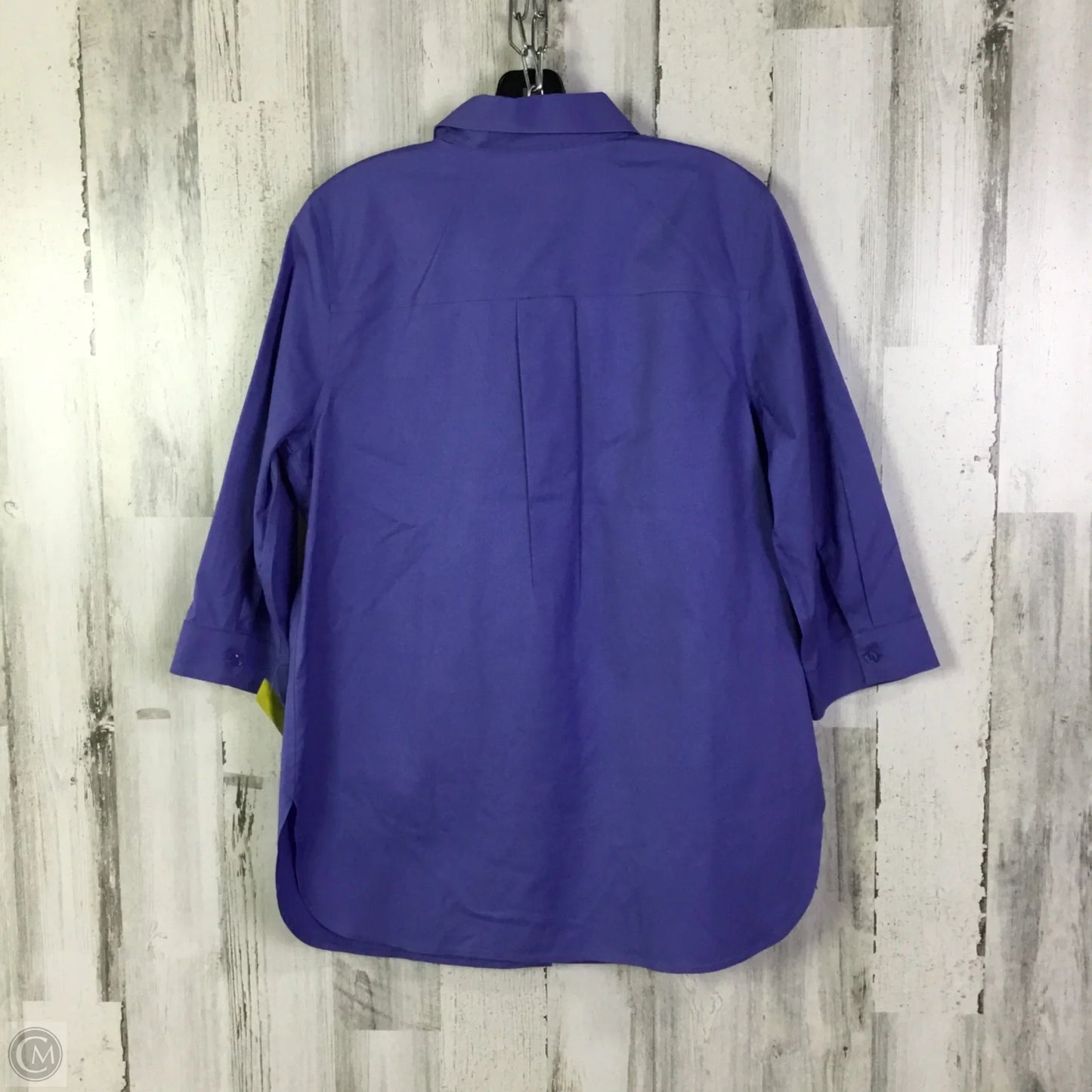Blouse 3/4 Sleeve By Chicos In Blue, Size: M