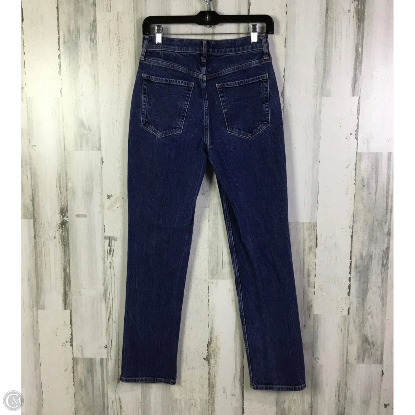Jeans Straight By Banana Republic In Blue Denim, Size: 4