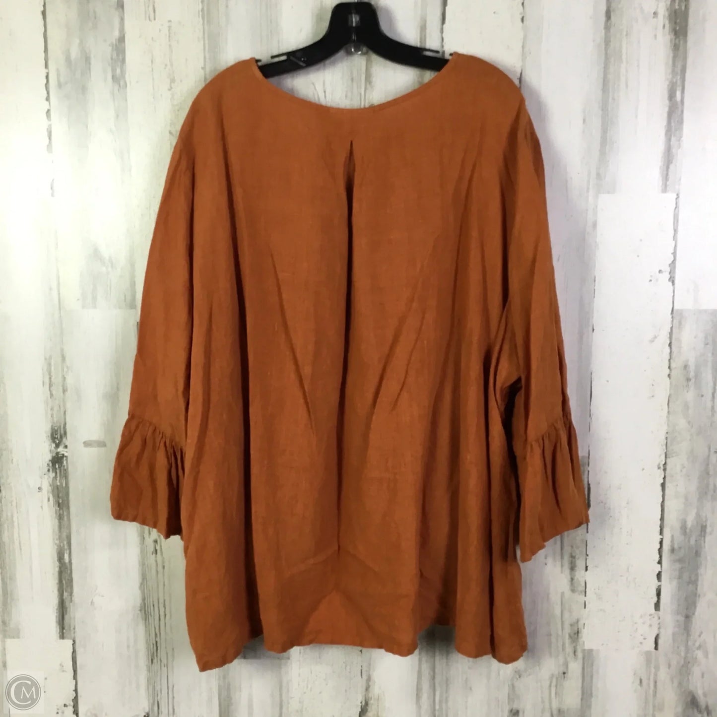 Top Long Sleeve By Bryn Walker In Orange, Size: 3x
