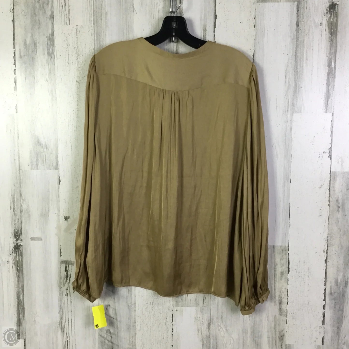 Blouse Long Sleeve By J. Crew In Gold, Size: Xxl