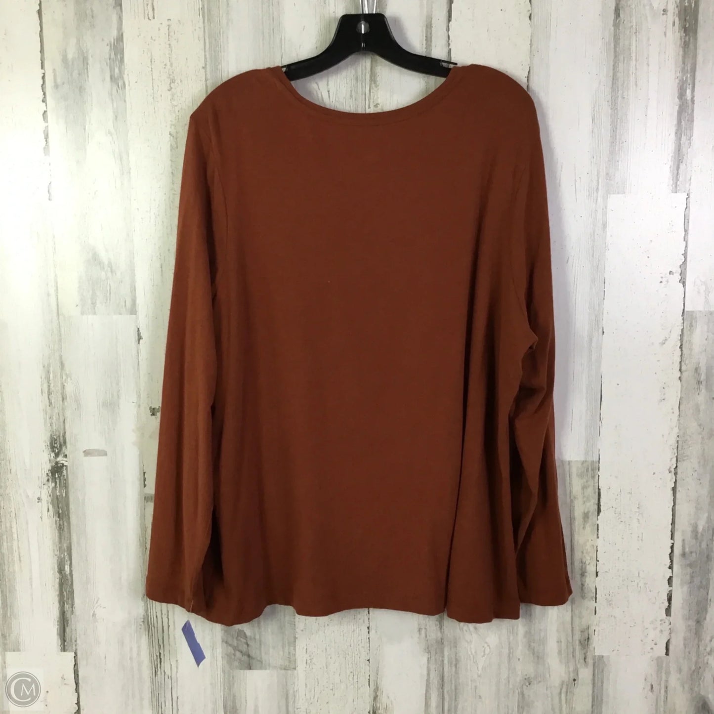 Top Long Sleeve Basic By Banana Republic In Brown, Size: Xxl