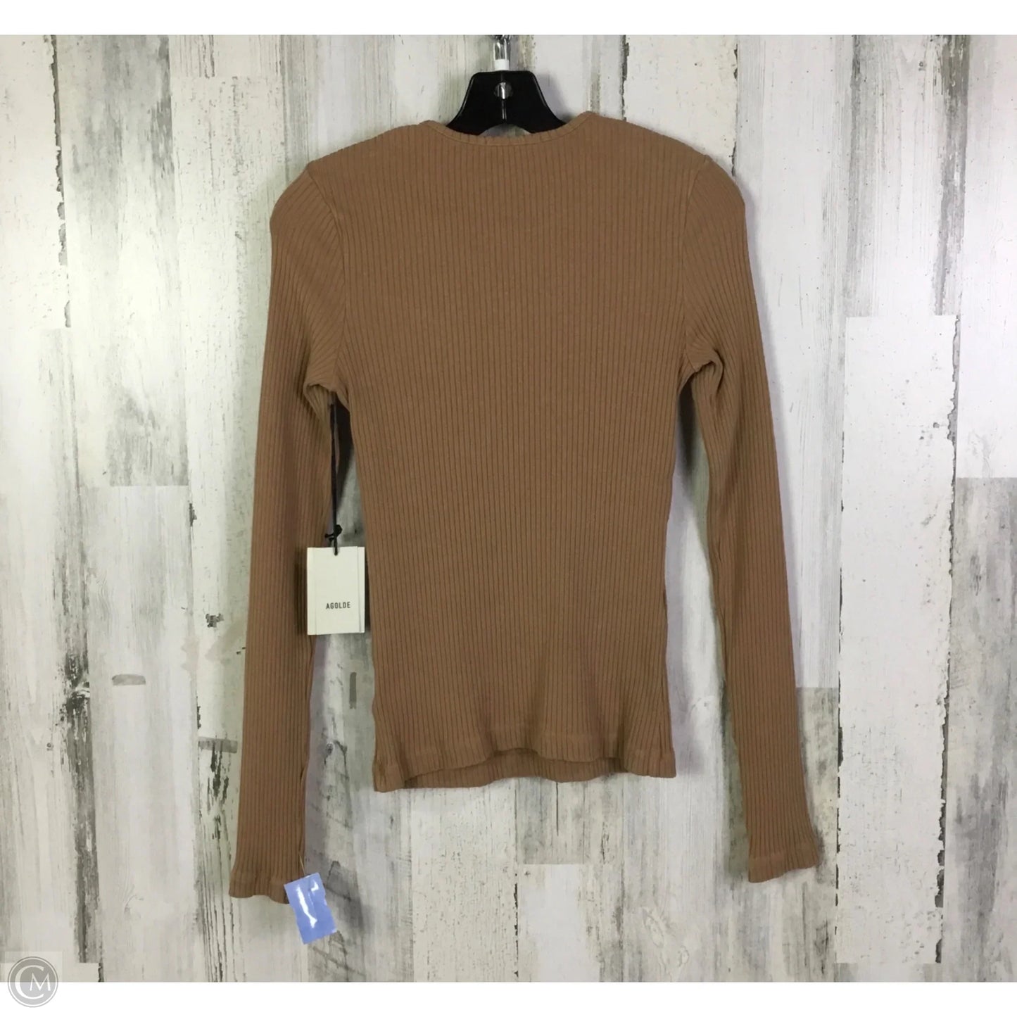 Top Long Sleeve Basic By Agolde In Brown, Size: S
