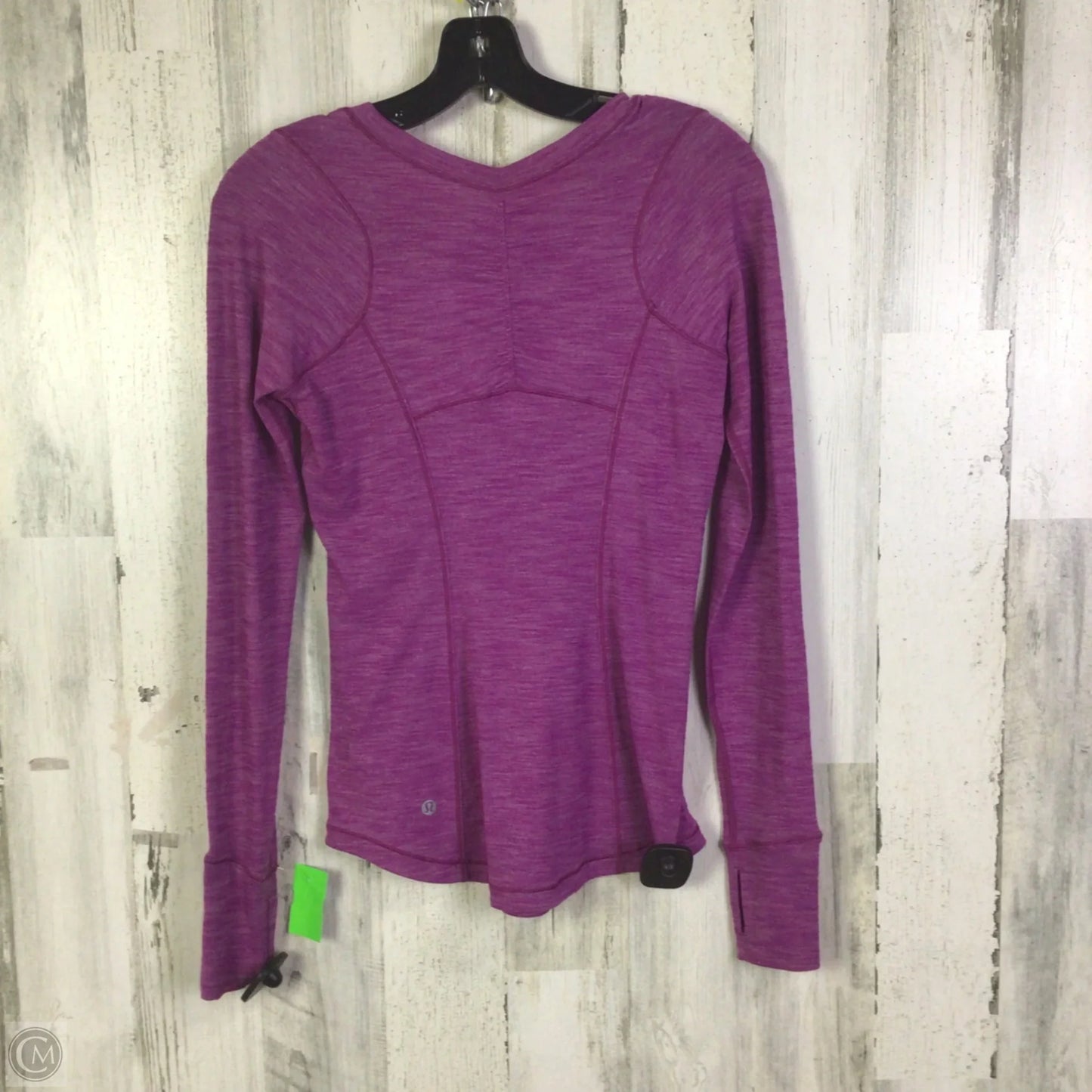 Athletic Top Long Sleeve Crewneck By Lululemon In Purple, Size: S